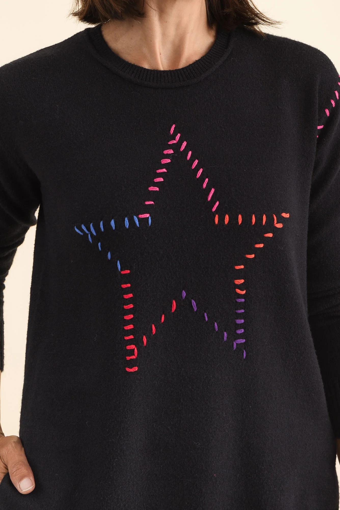 Rowley Black Star Knit Jumper - Image 5
