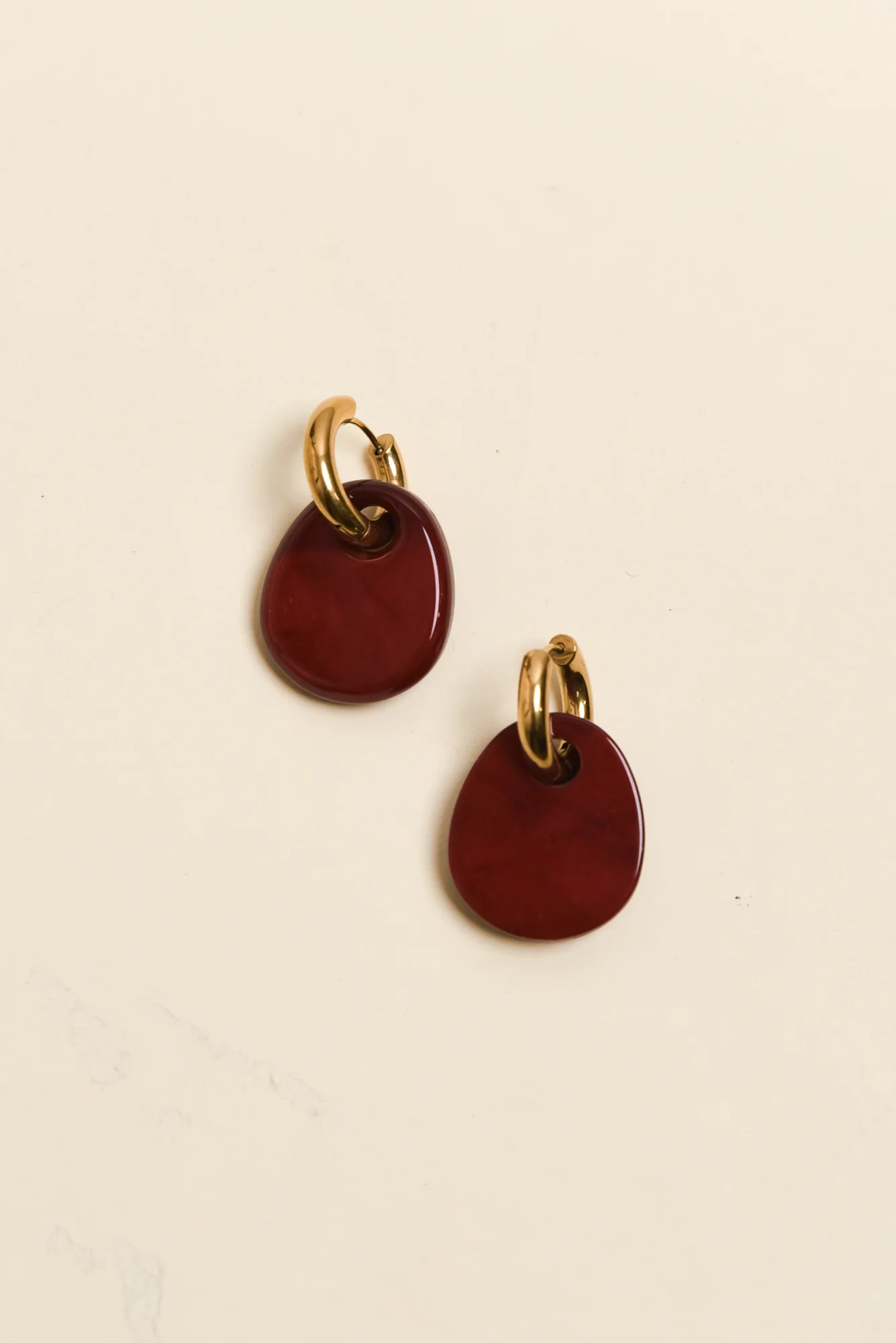 Rumi Red Hoop Earrings