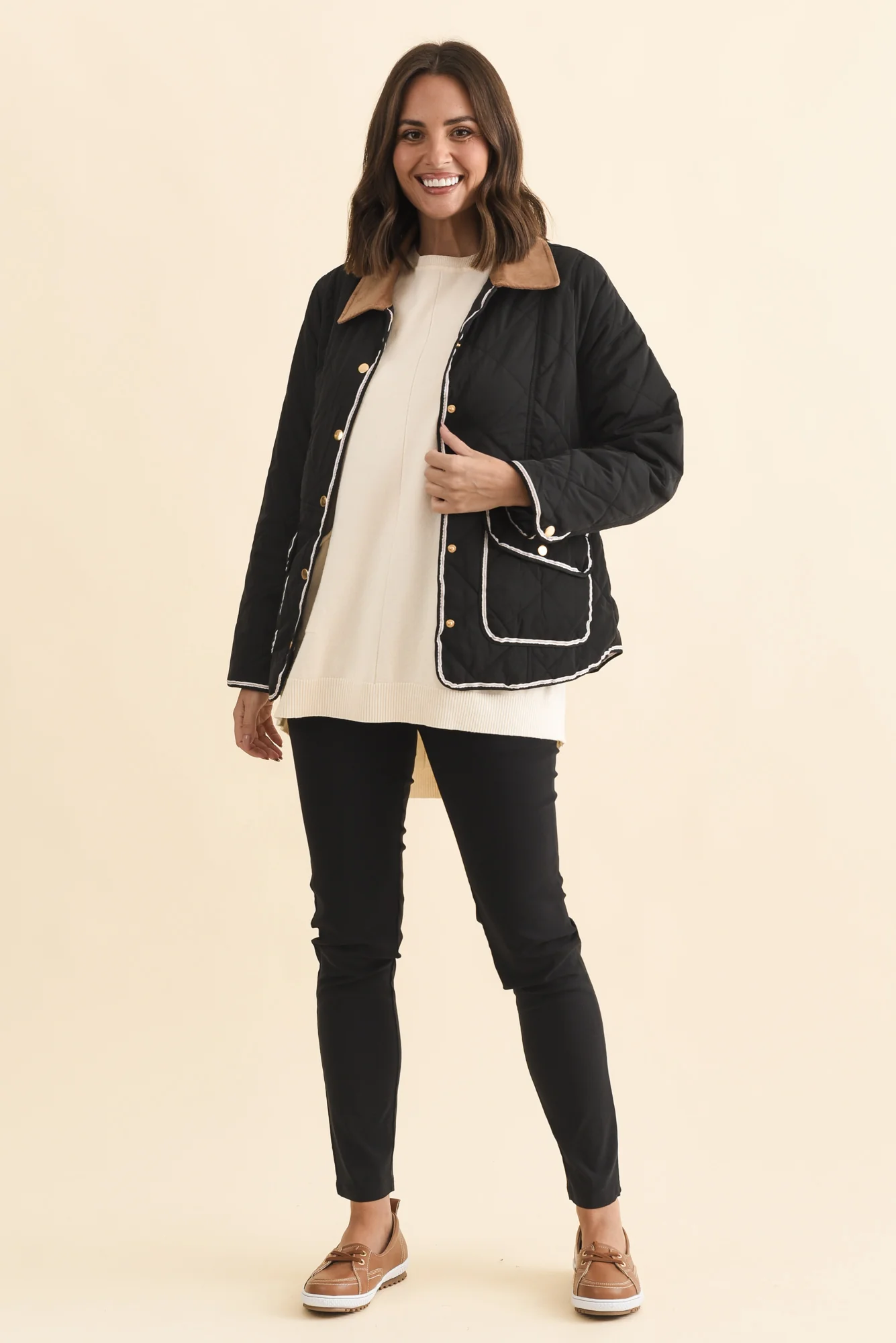 Ryan Black Quilted Jacket - Image 2