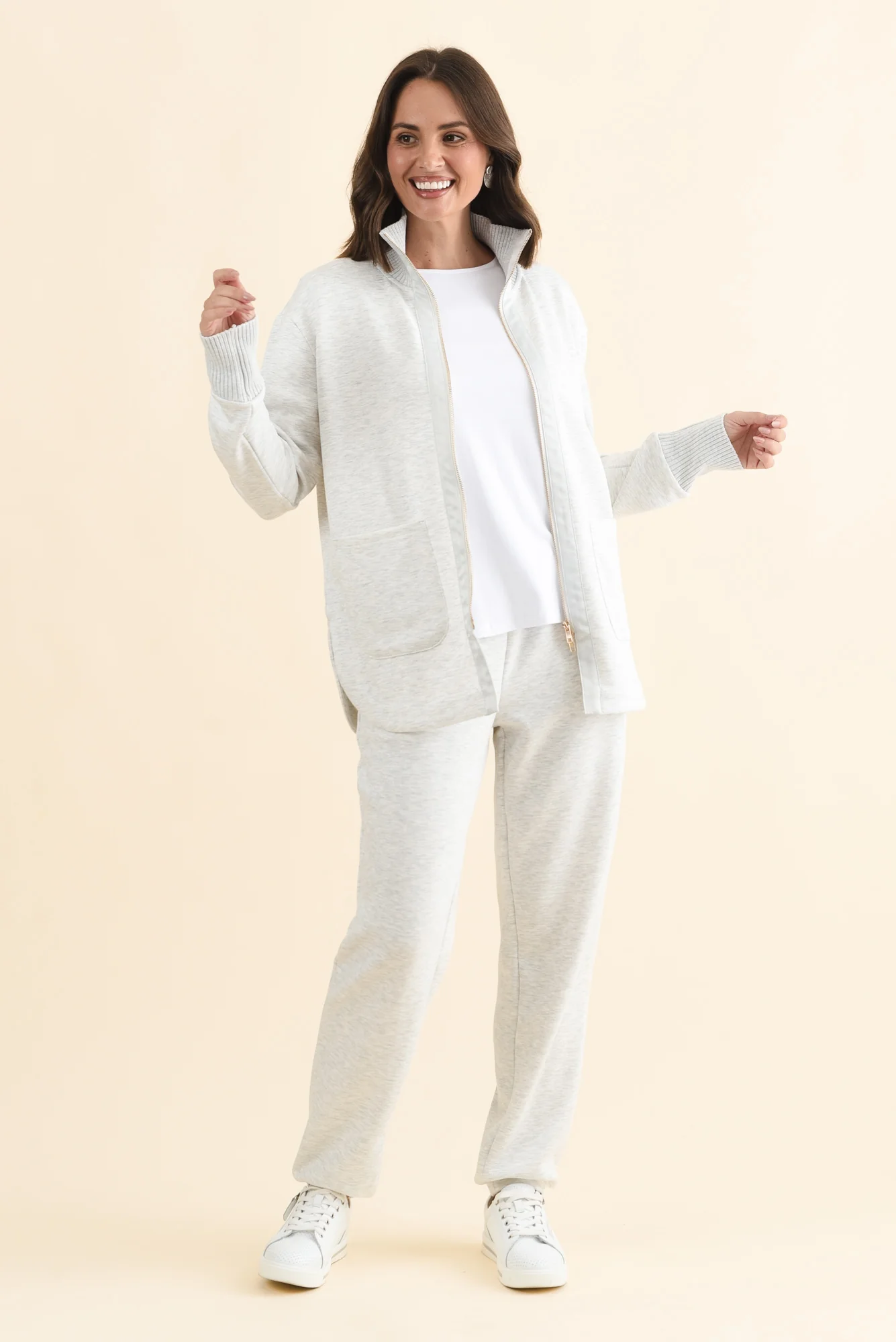Sabi Grey Zip Sweatshirt - Image 7