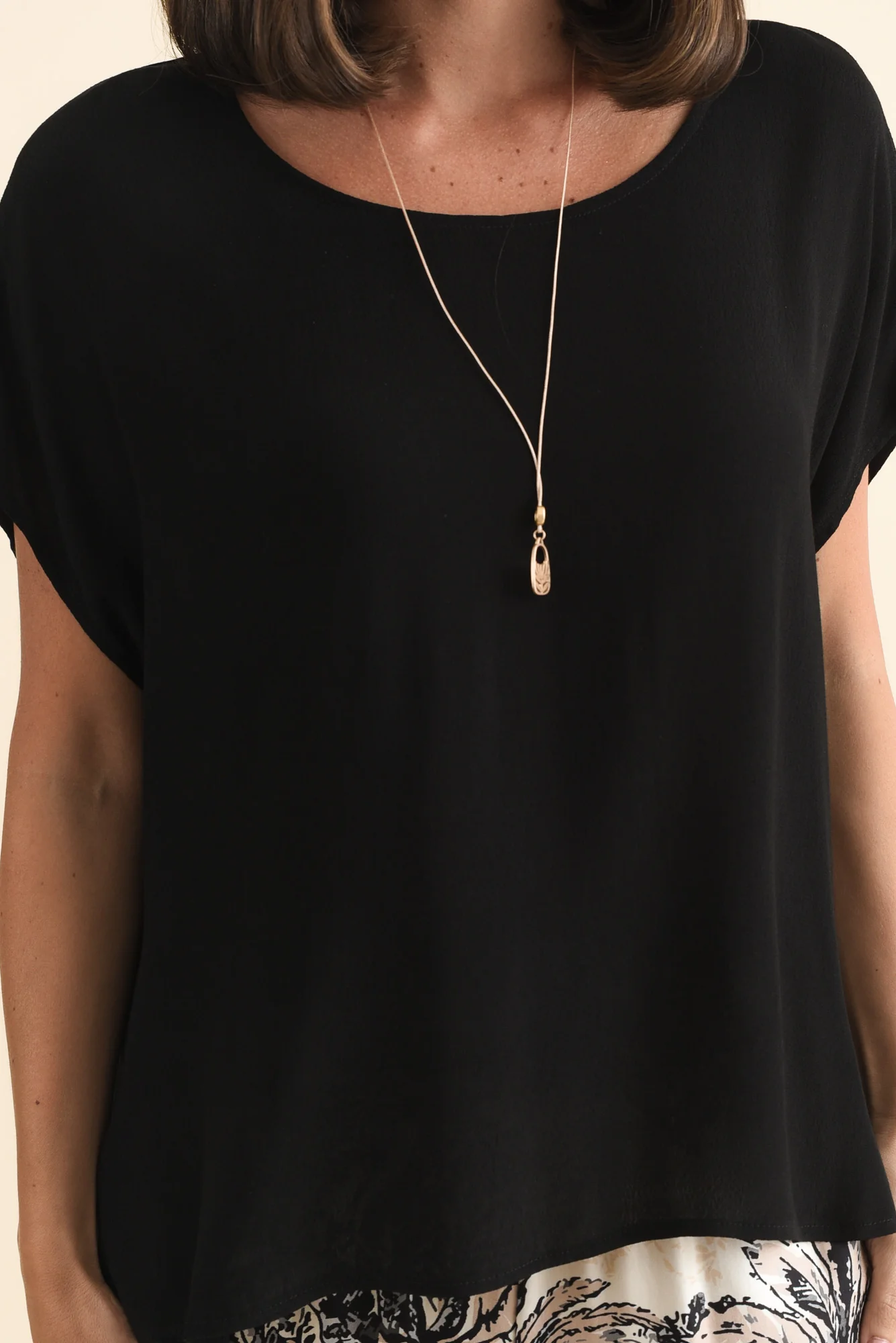 Sali Black Drape Top - Image 5