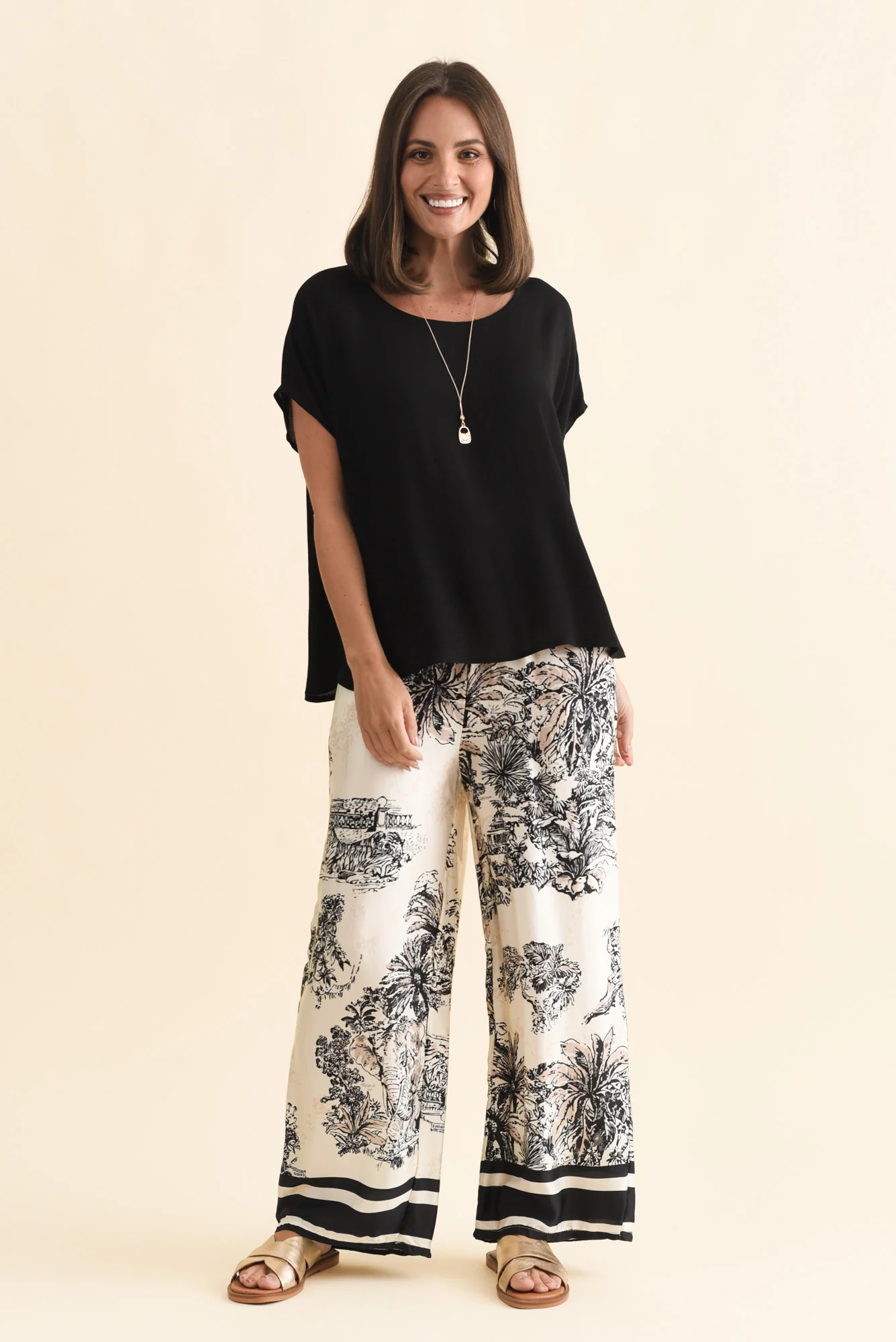 Sali Black Drape Top - Image 6