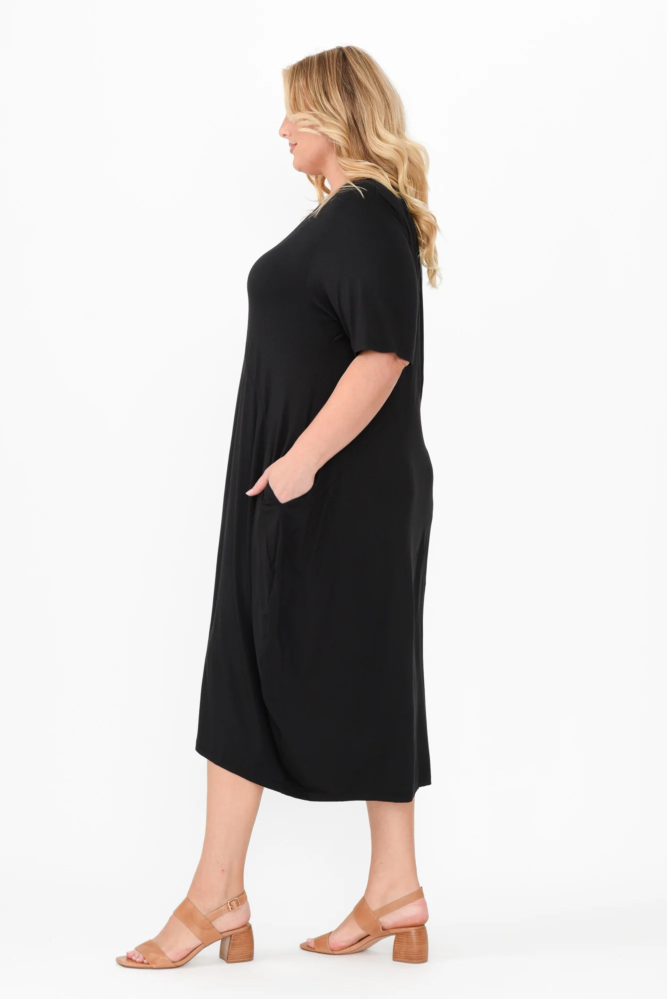 Samiya Black Bamboo Dress - Image 10