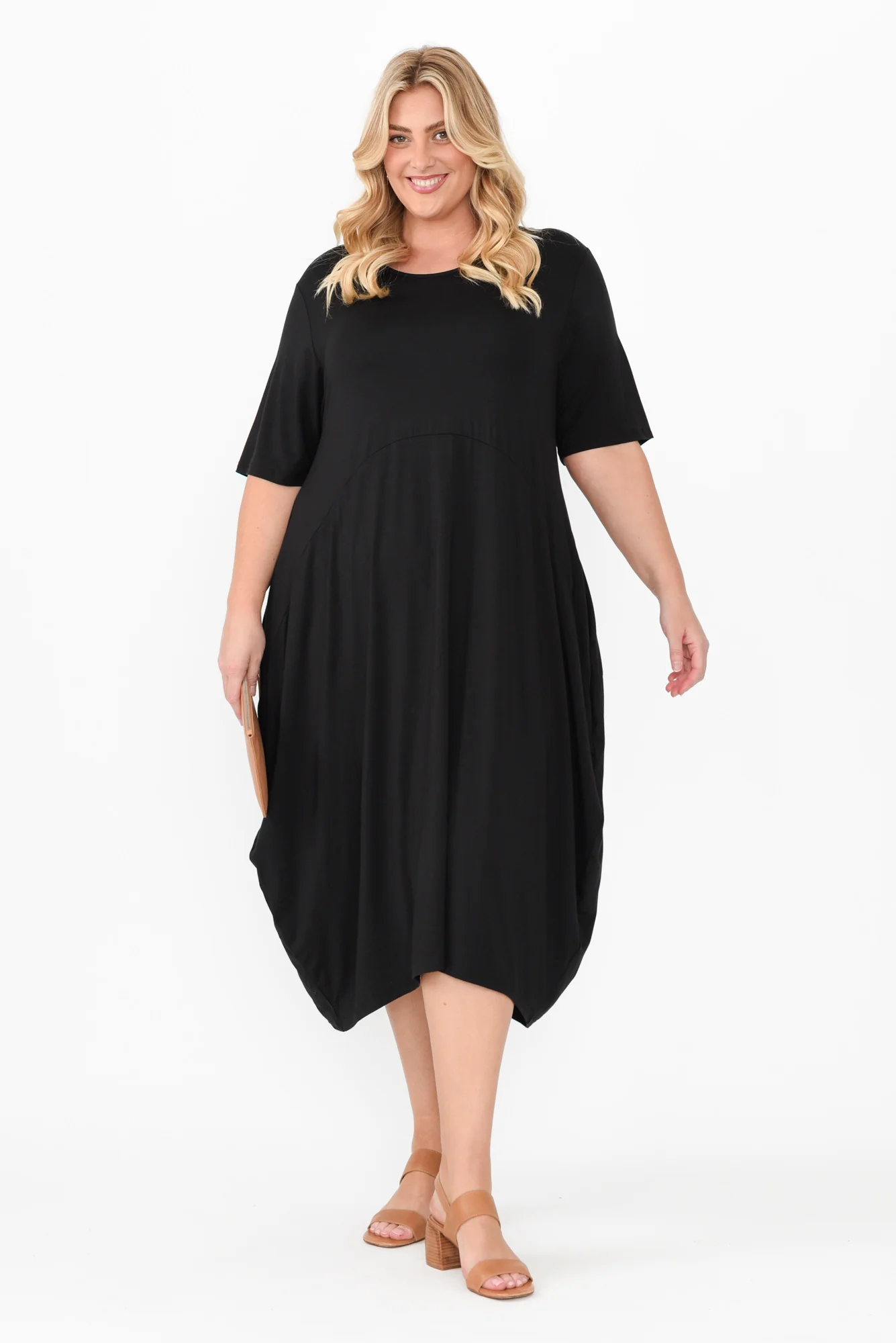 Samiya Black Bamboo Dress - Image 9