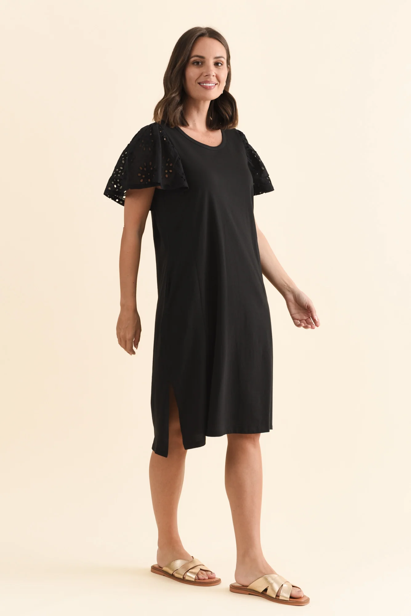 Sawyer Black Embroidered Cotton Dress - Image 3
