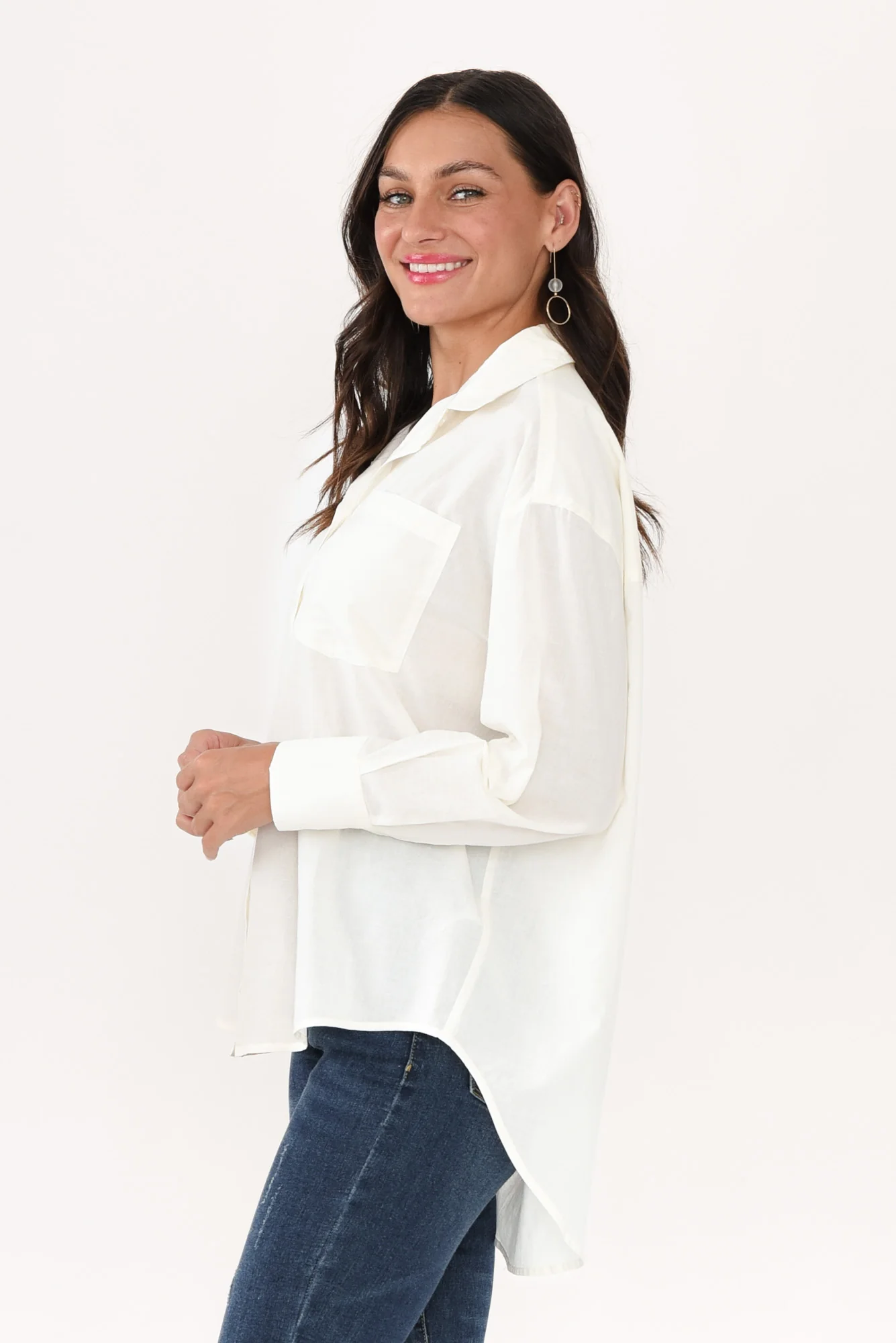 Seattle Ivory Cotton Shirt - Image 3