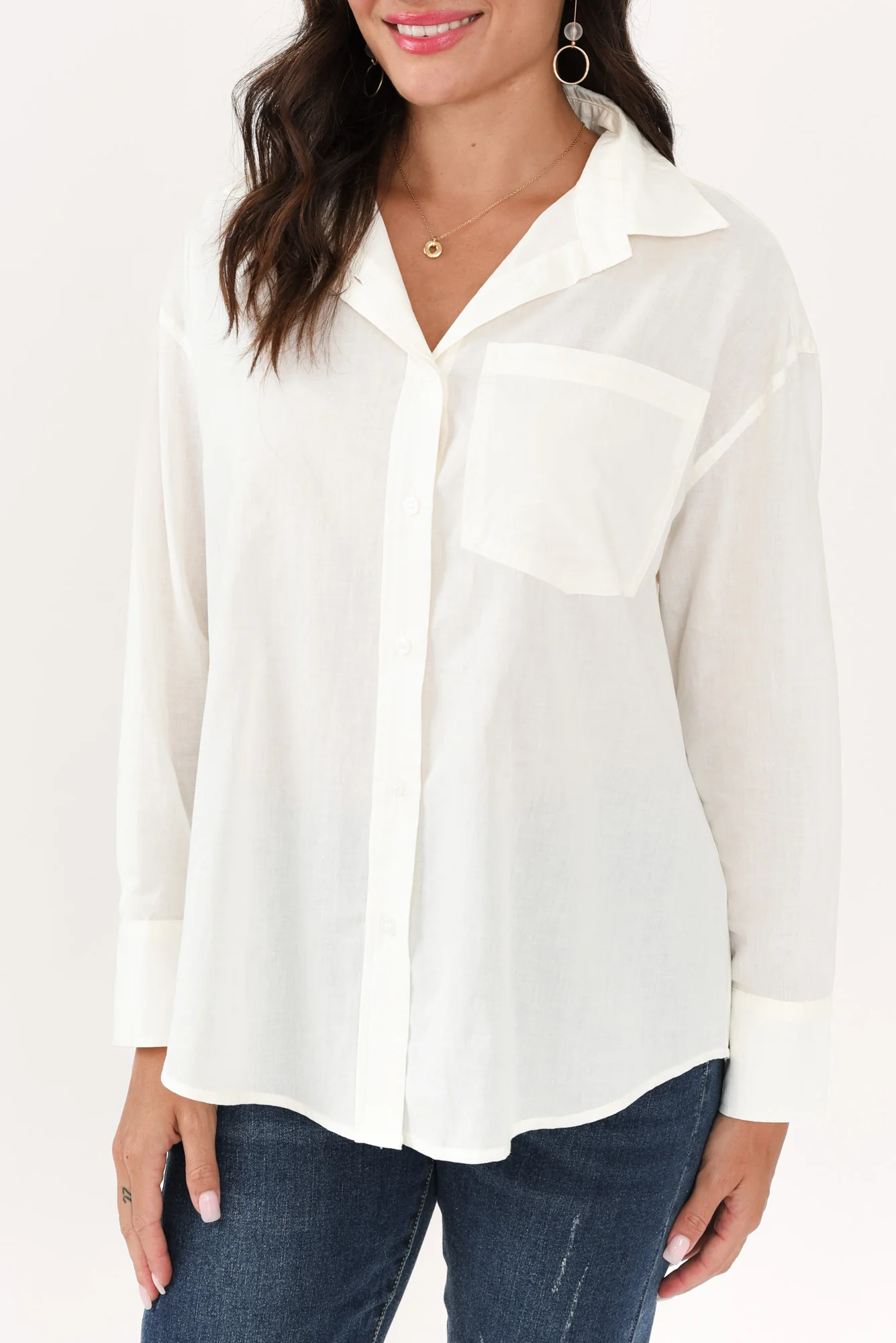 Seattle Ivory Cotton Shirt - Image 5