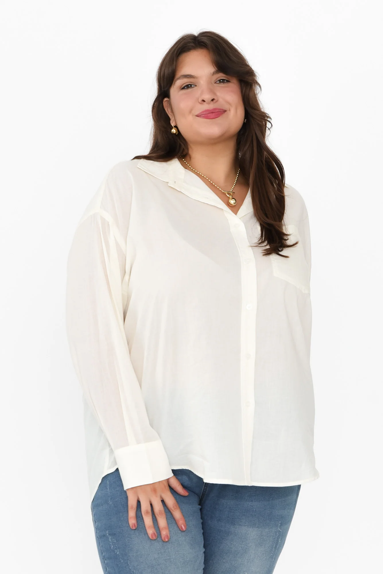 Seattle Ivory Cotton Shirt - Image 6