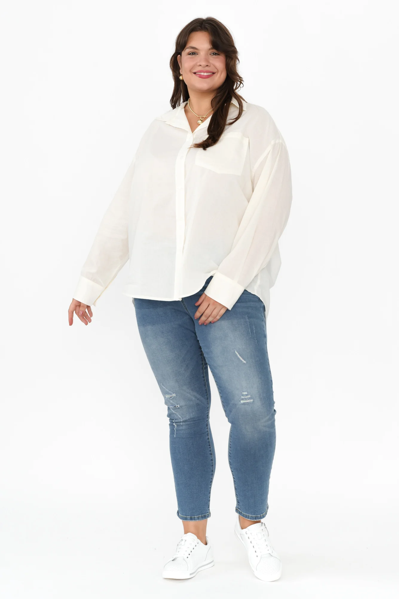 Seattle Ivory Cotton Shirt - Image 7