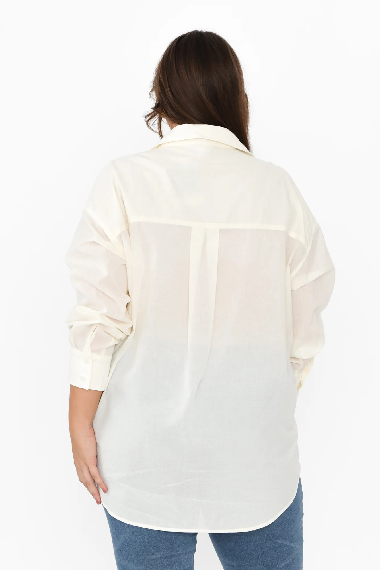 Seattle Ivory Cotton Shirt - Image 9