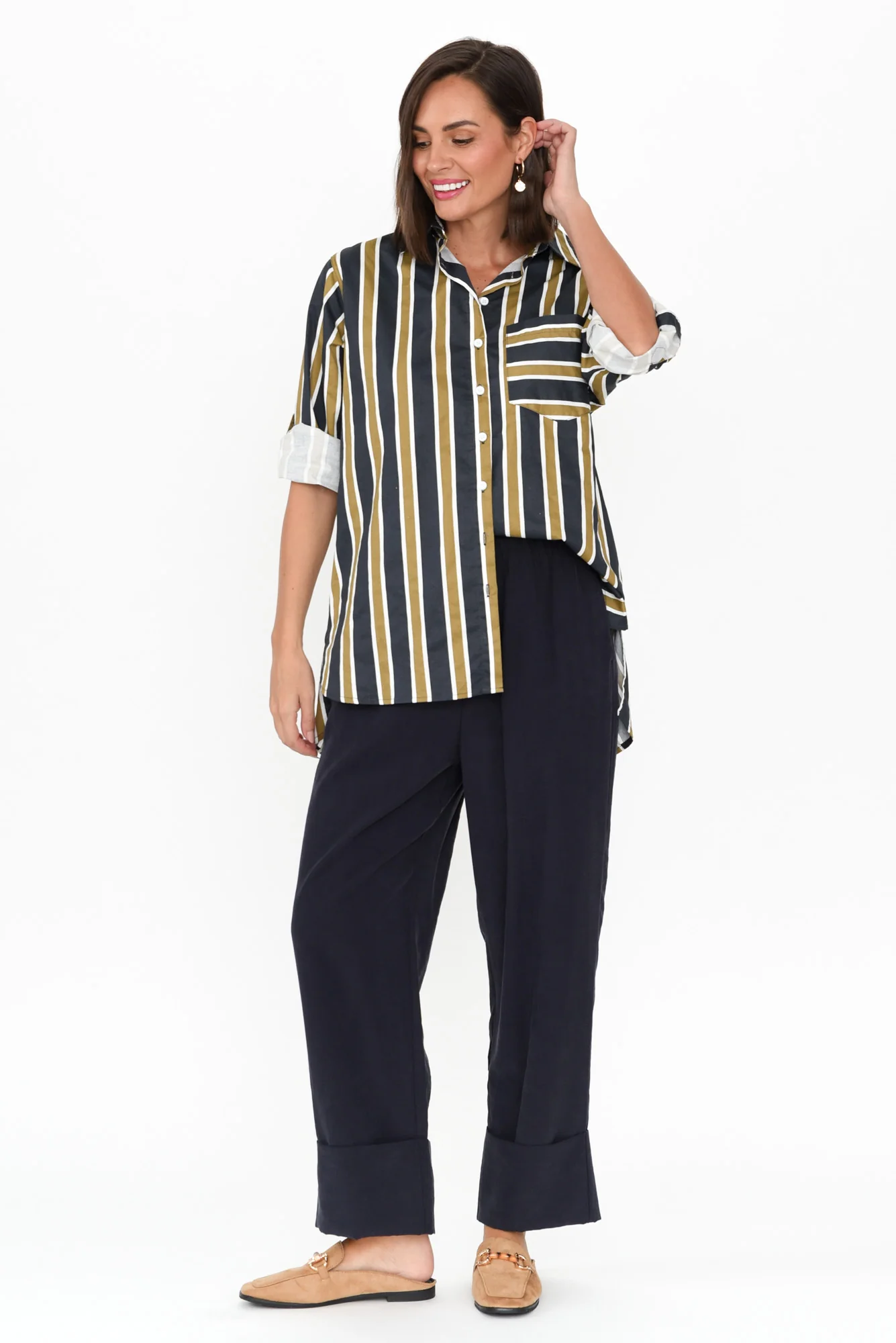 Seria Navy Cuff Pants - Image 3