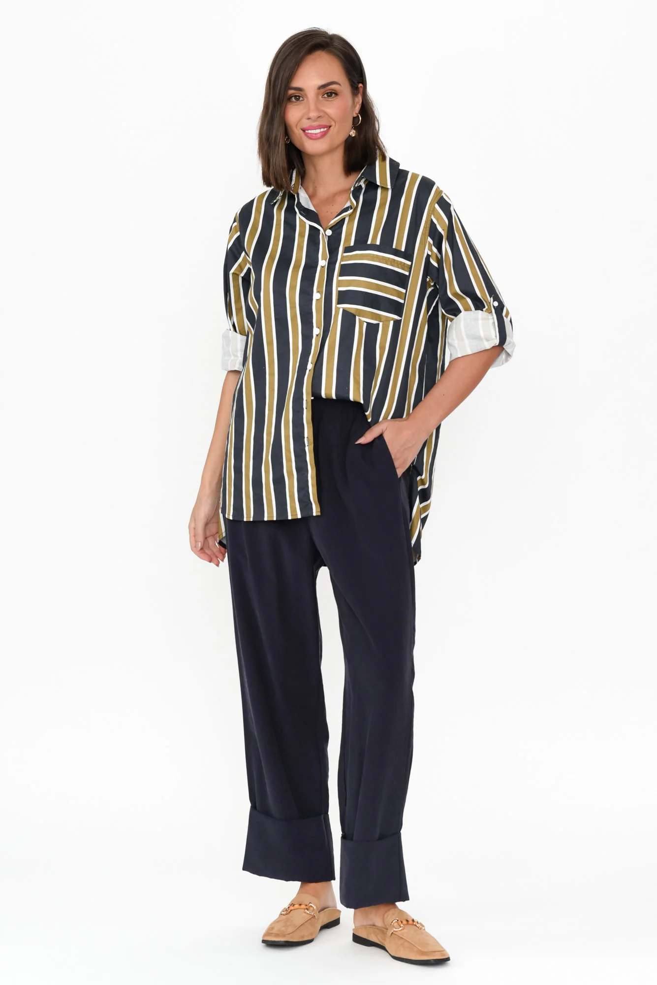 Seria Navy Cuff Pants - Image 7