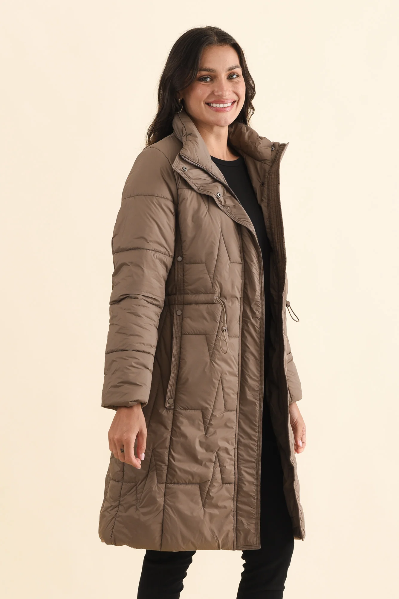 Shae Chocolate Puffer Coat - Image 3