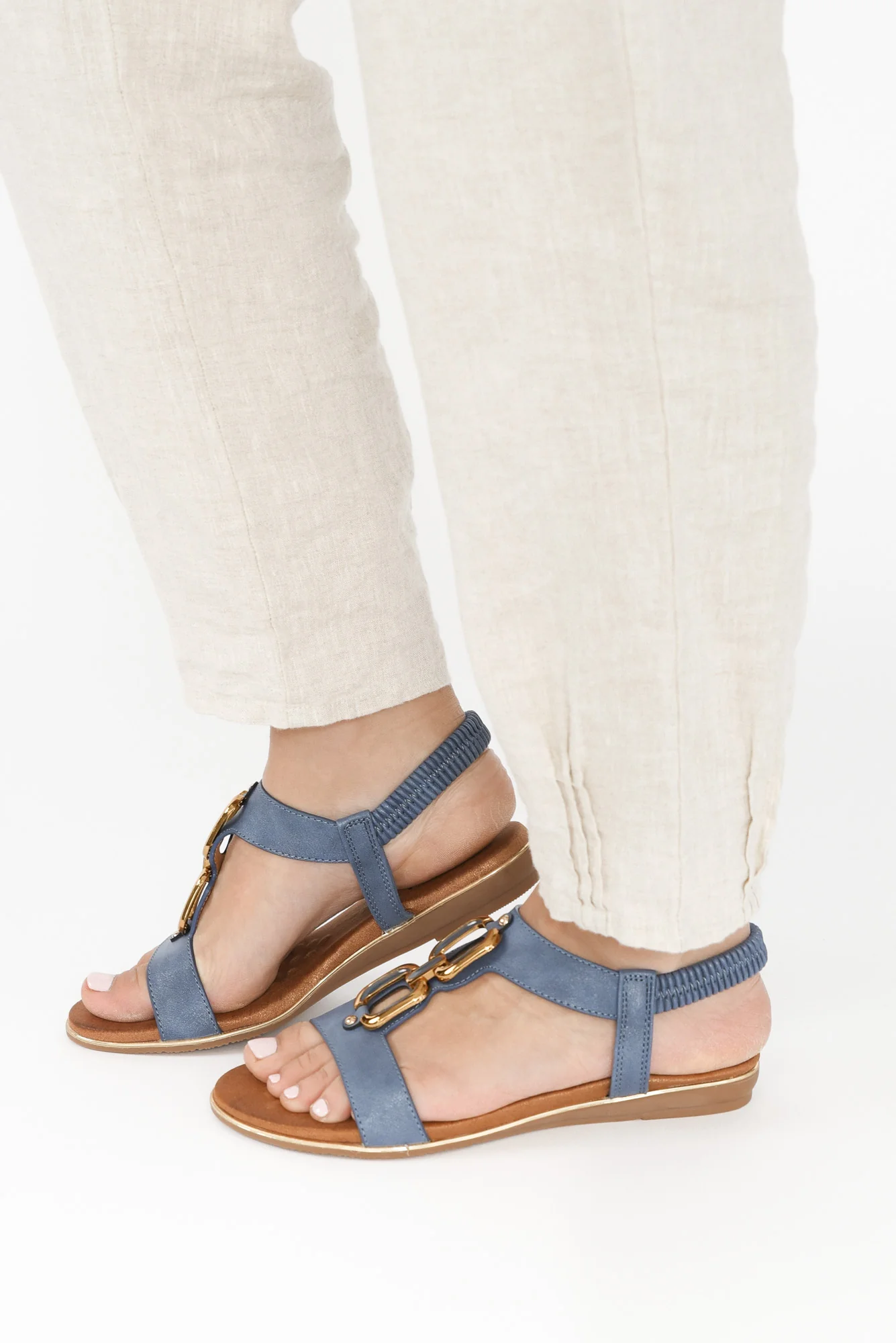 Shelby Blue Chain Sandal - Image 5