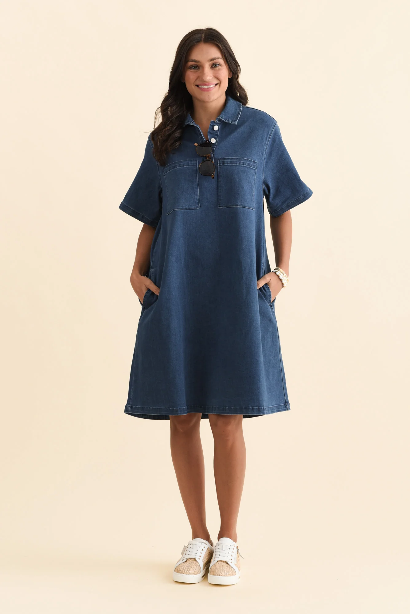Shift Blue Denim Shirt Dress