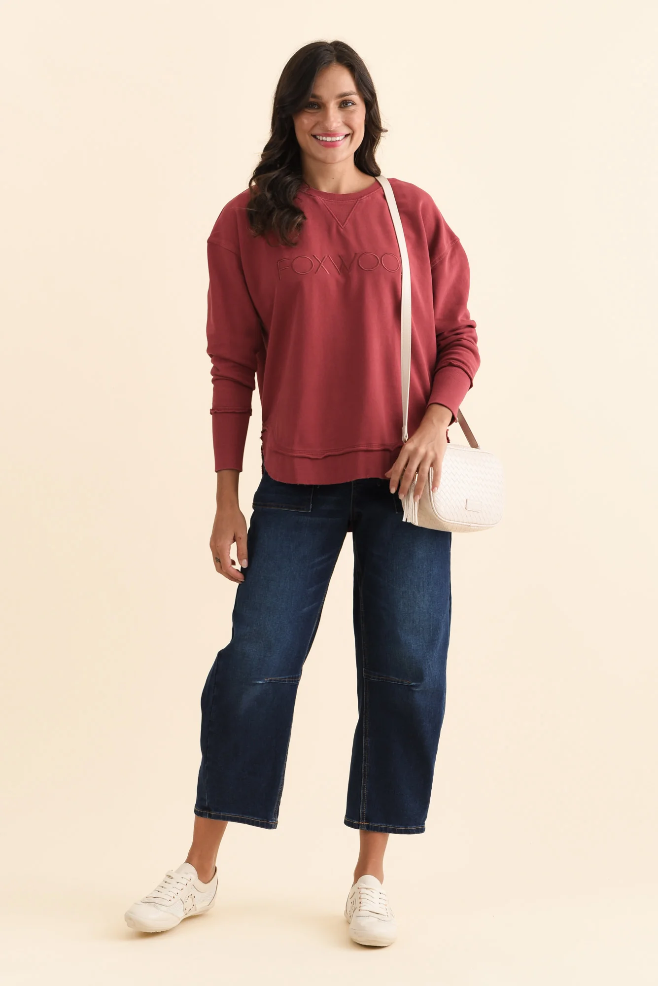 Simplified Cherry Cotton Crewneck Sweatshirt - Image 2