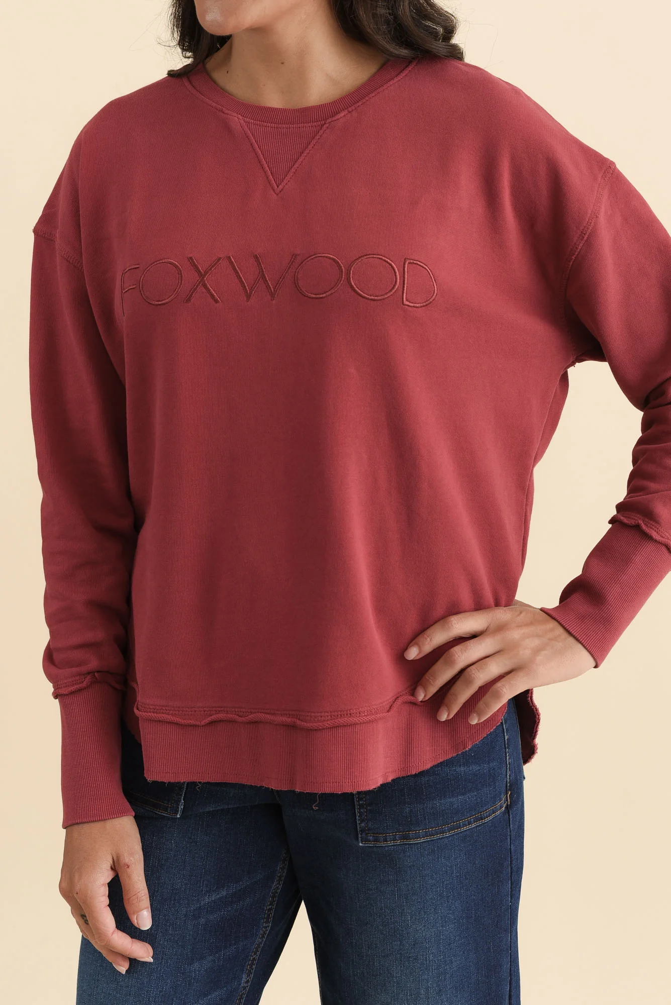 Simplified Cherry Cotton Crewneck Sweatshirt - Image 5