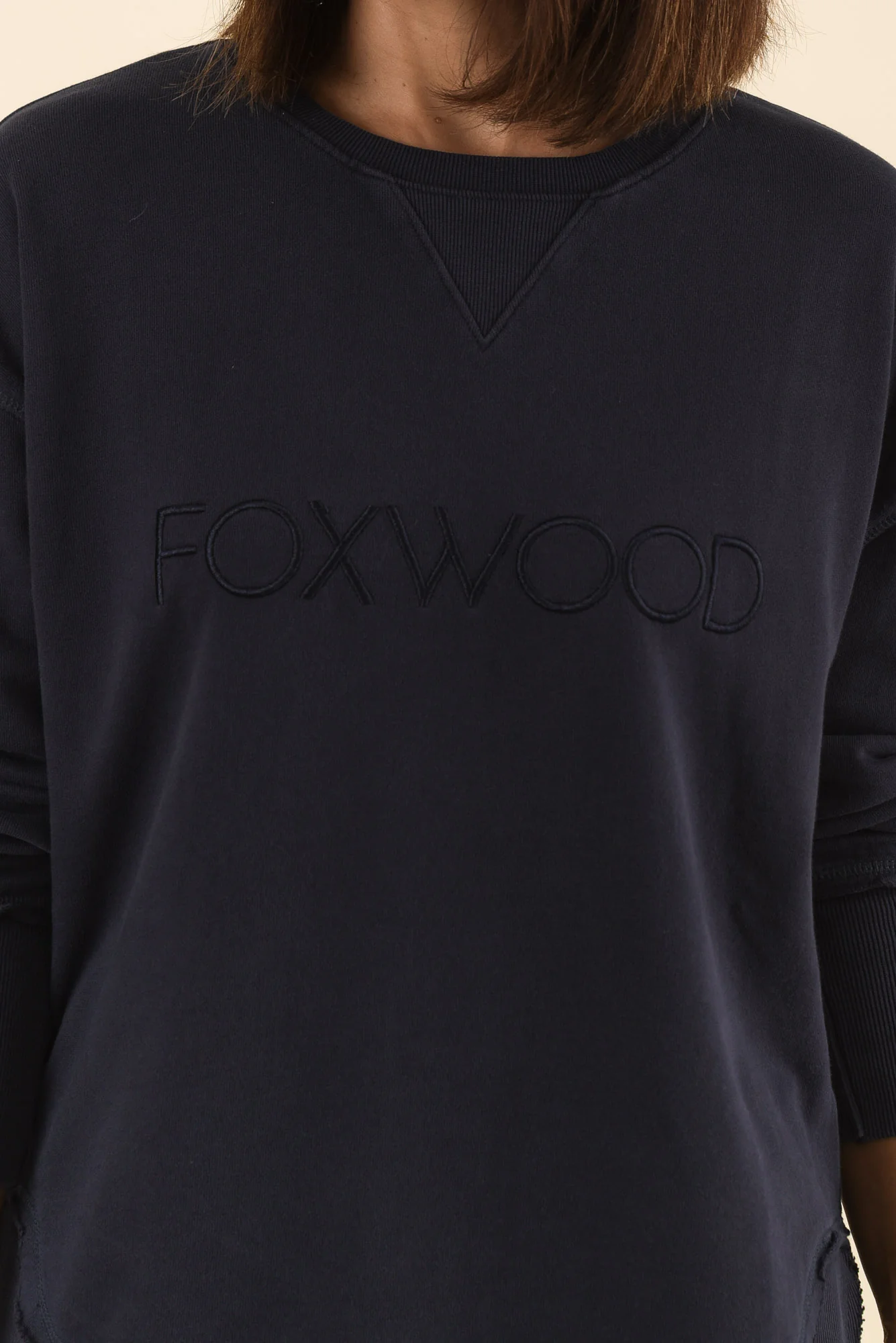 Simplified Navy Cotton Crewneck Sweatshirt - Image 5