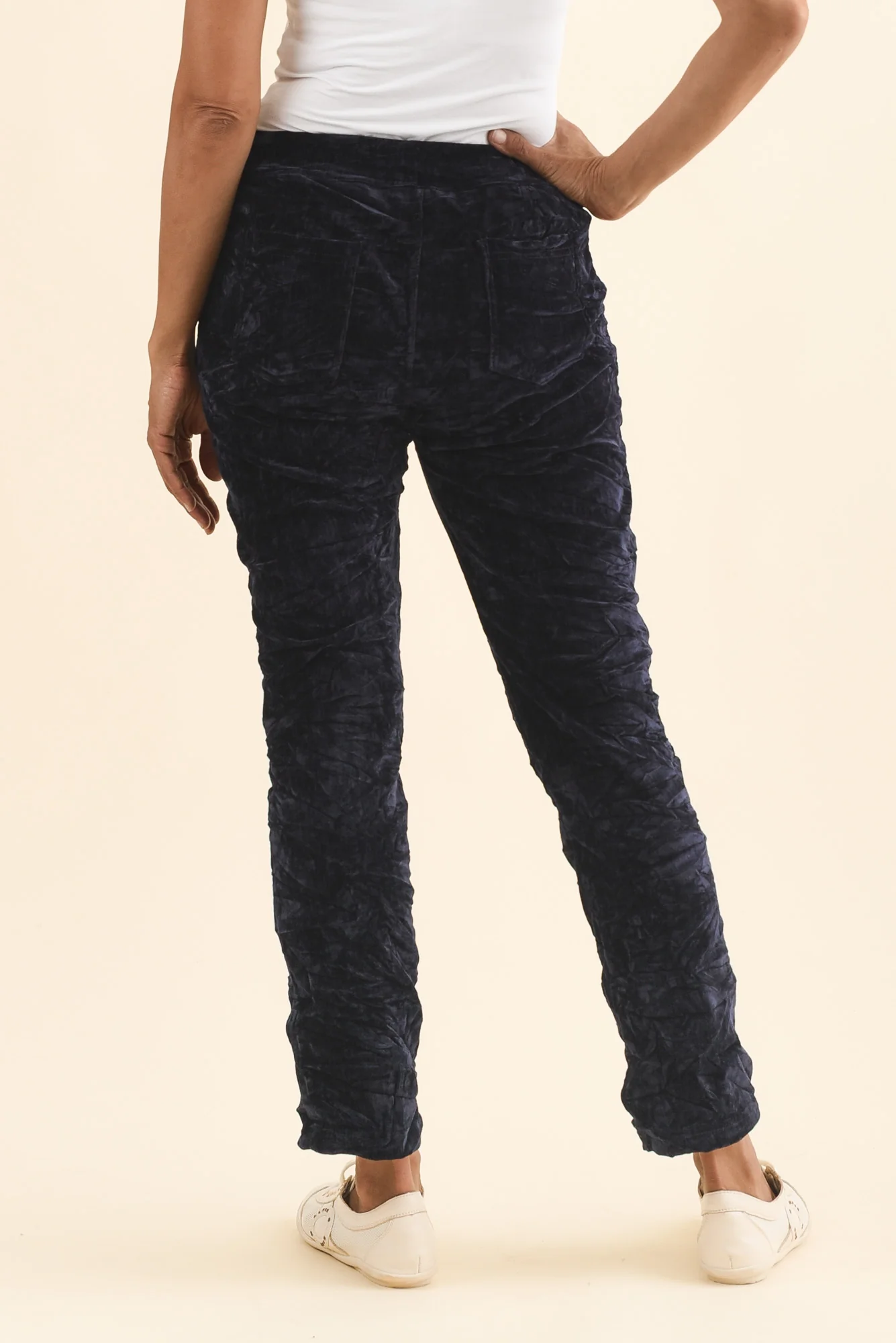 Soleil Navy Drawstring Pants - Image 4