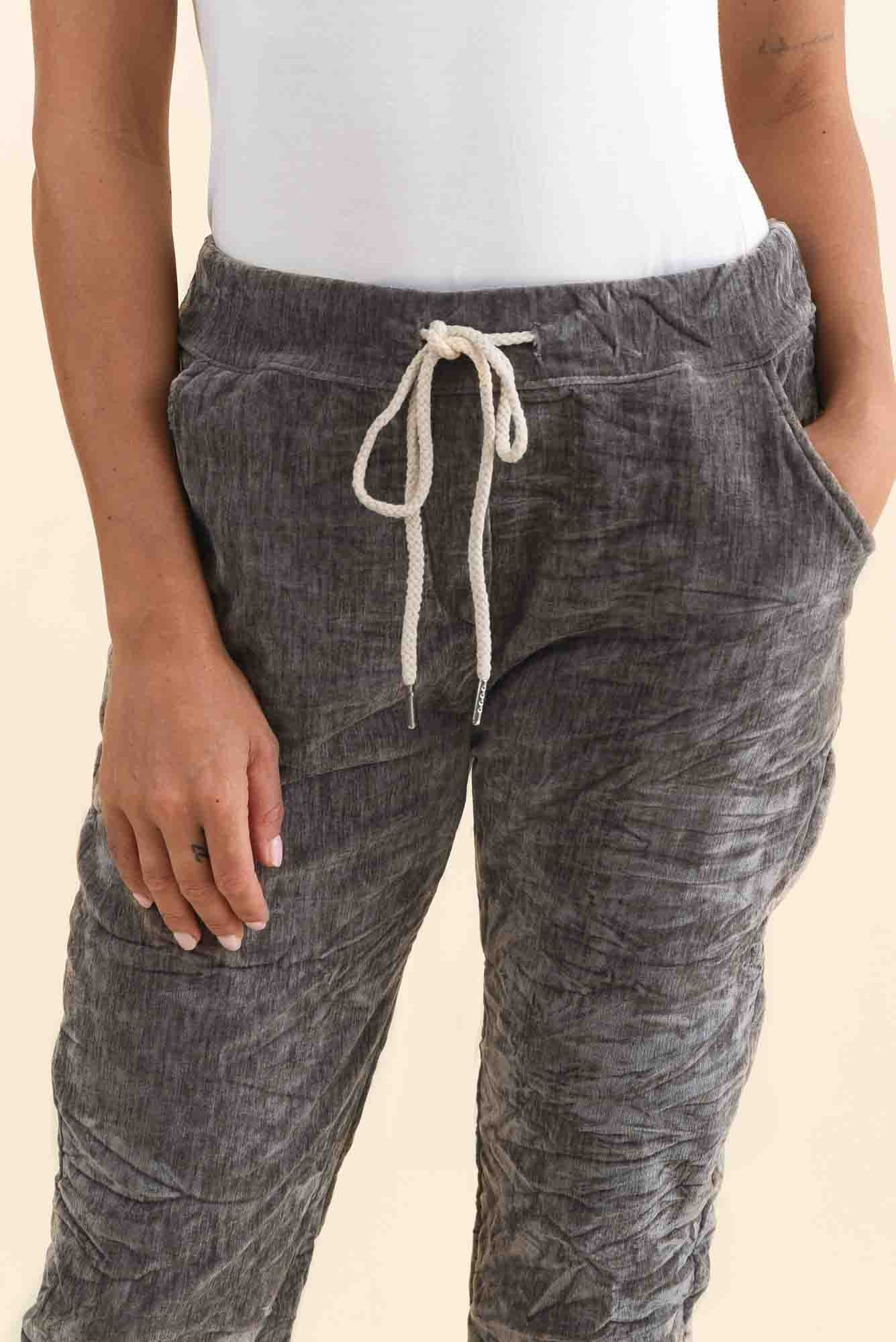 Soleil Taupe Drawstring Pants - Image 5
