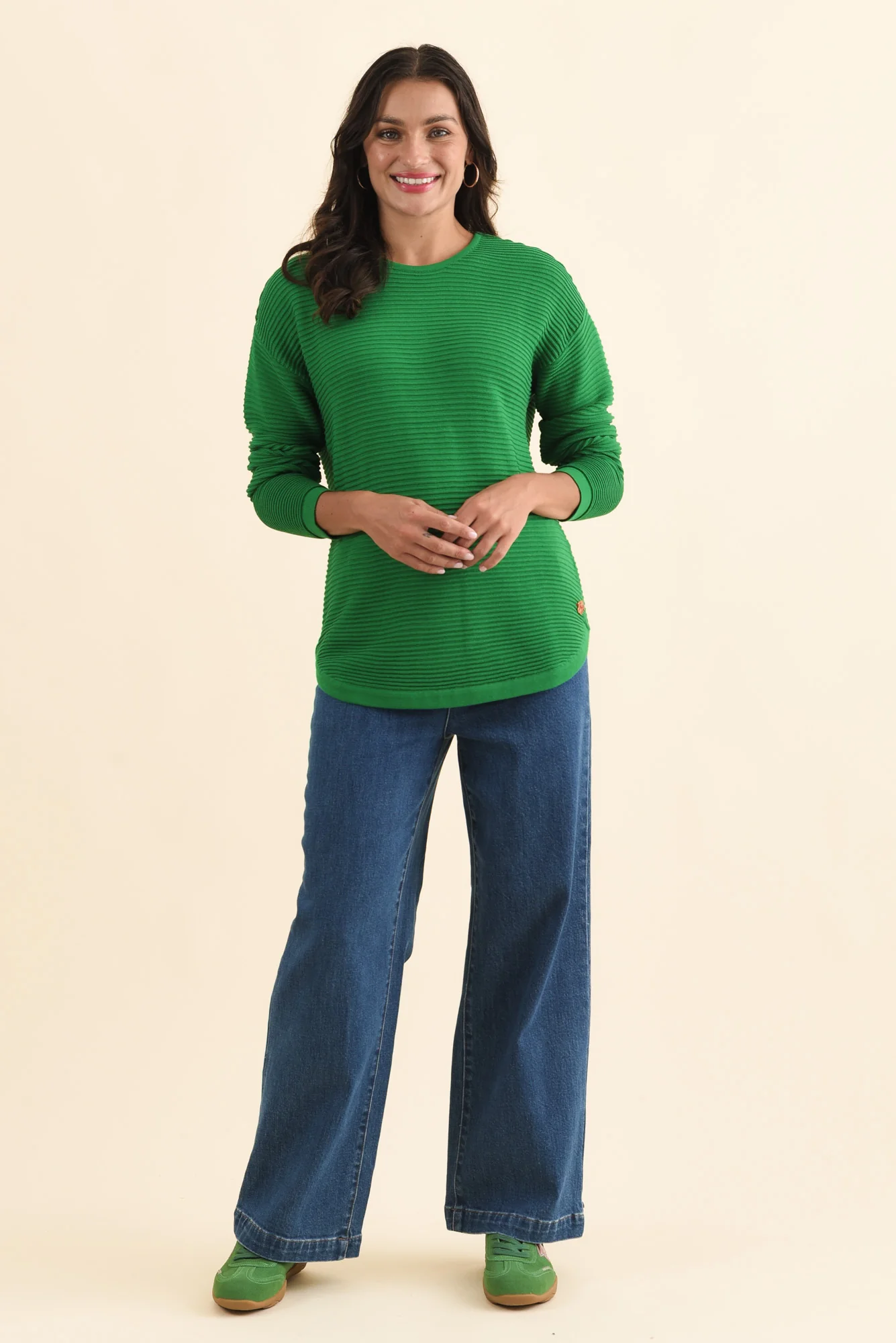 Somer Forest Green Organic Cotton Knit Jumper - Image 6