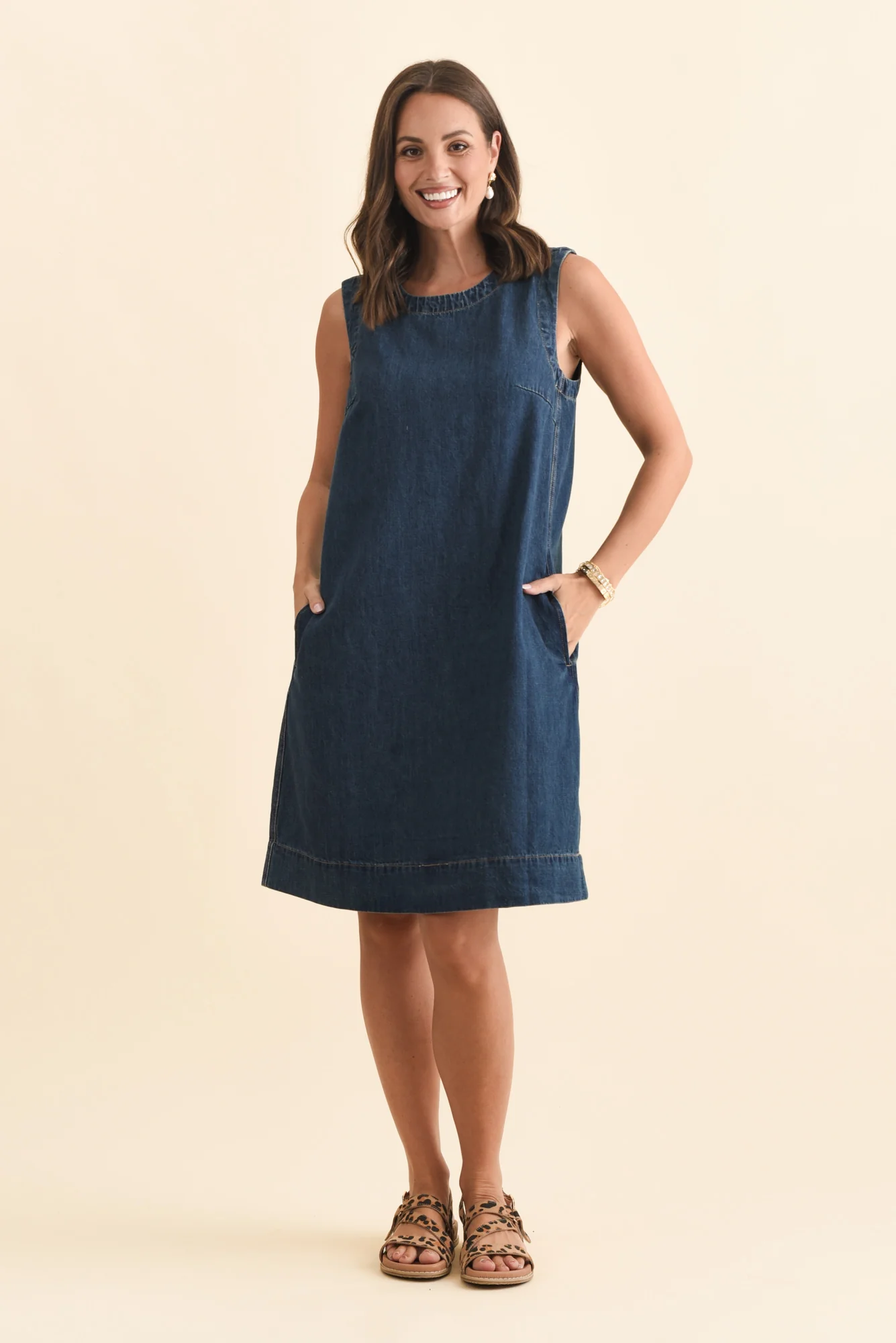 Sonny Blue Denim Pocket Dress - Image 6
