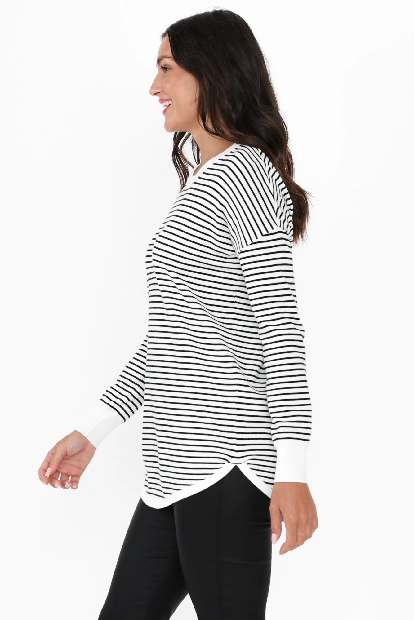Sophie Black Stripe Knit Jumper - Image 3