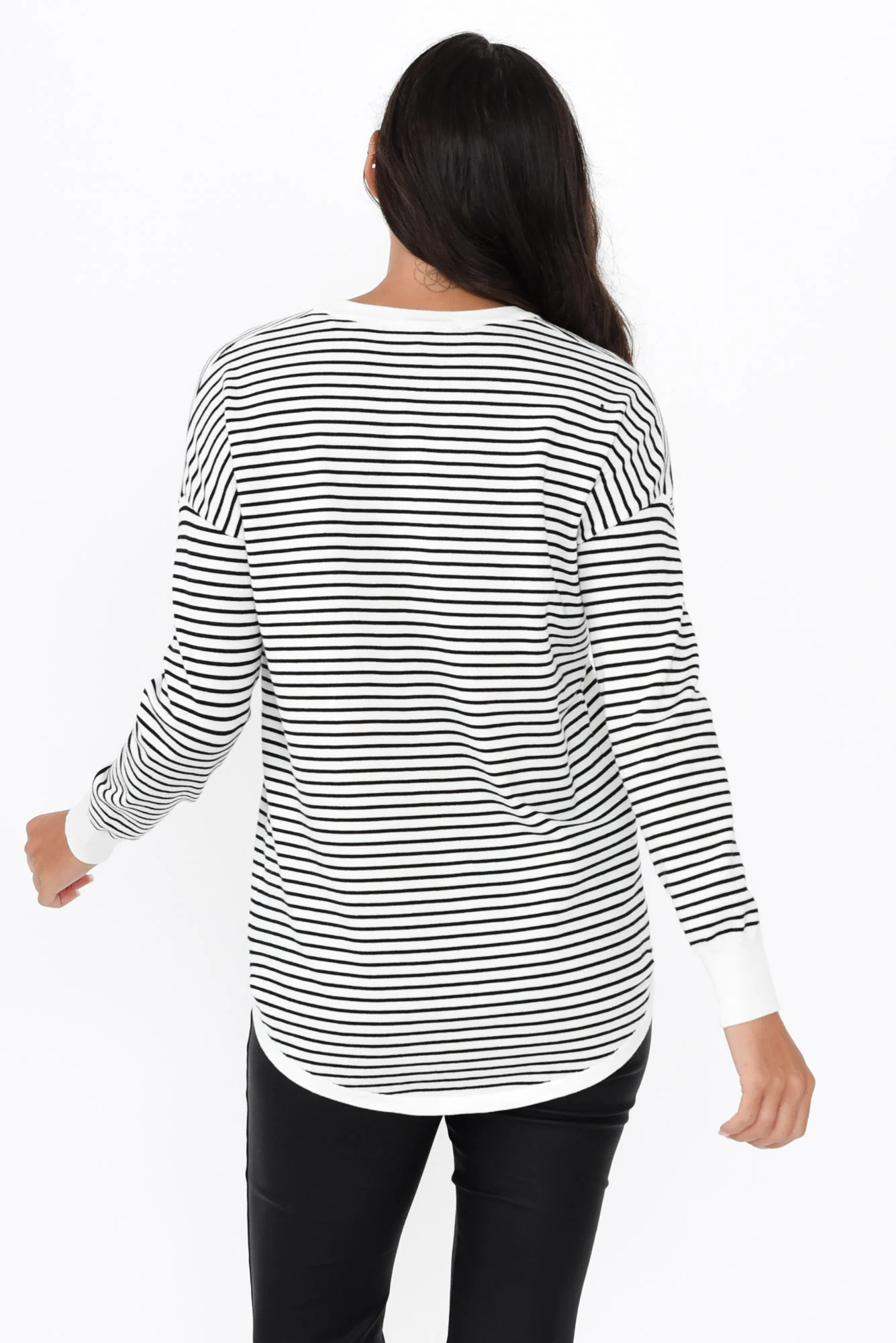 Sophie Black Stripe Knit Jumper - Image 4