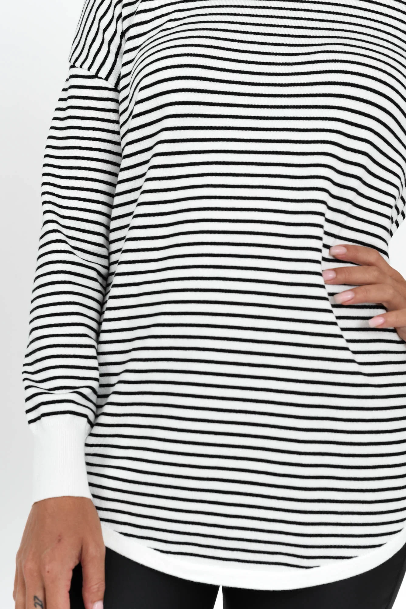 Sophie Black Stripe Knit Jumper - Image 5