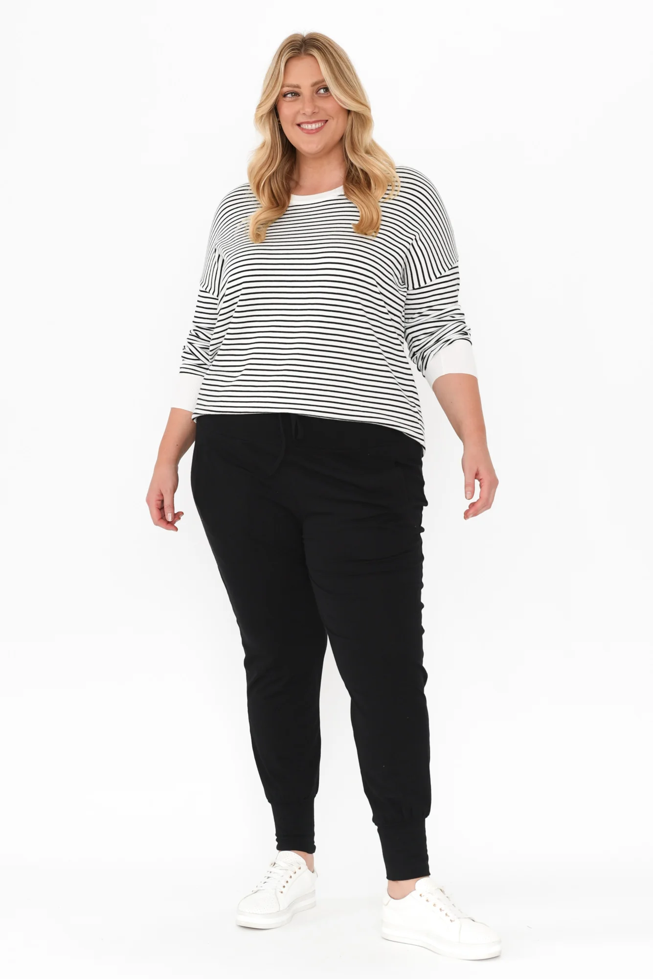 Sophie Black Stripe Knit Jumper - Image 7