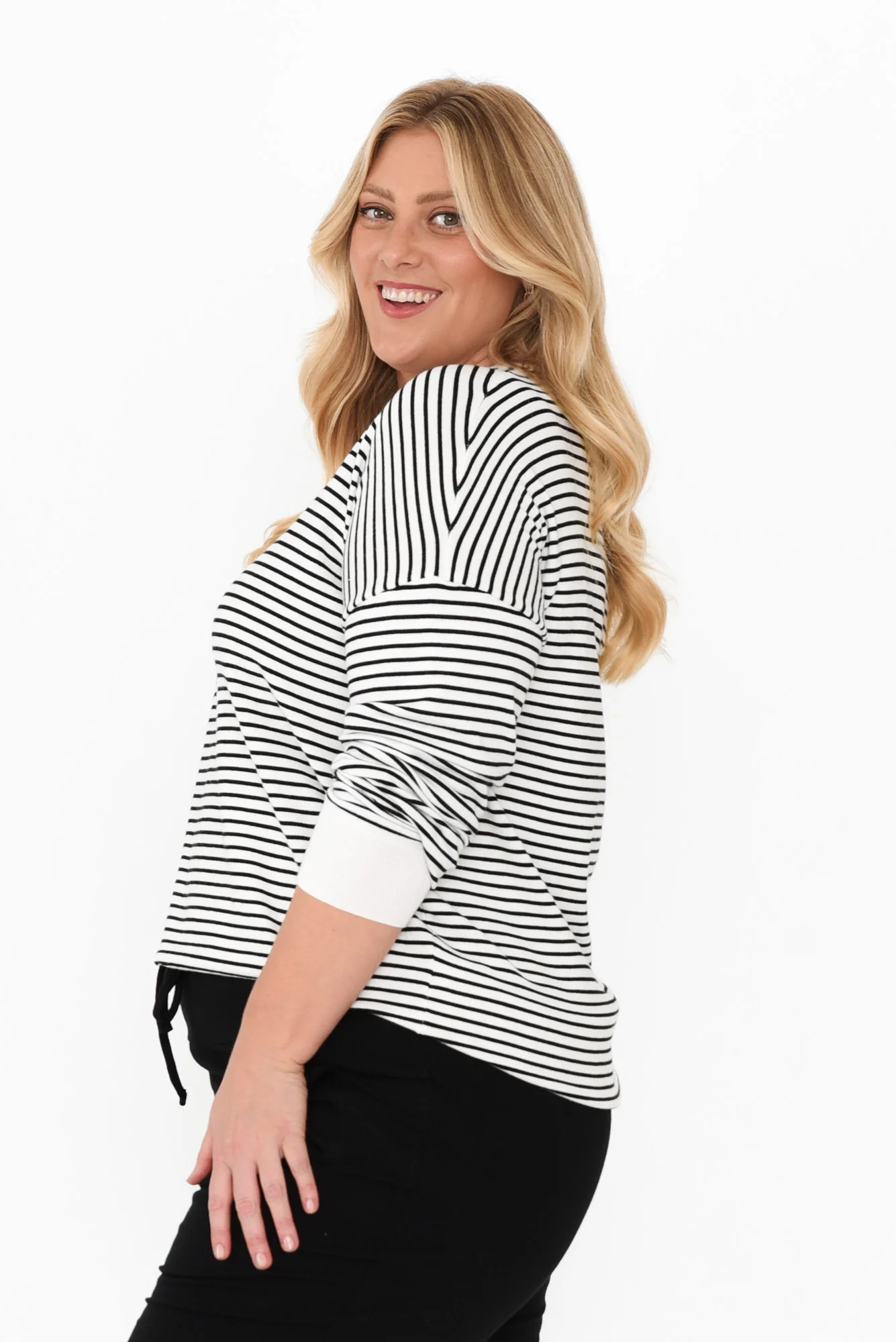 Sophie Black Stripe Knit Jumper - Image 8