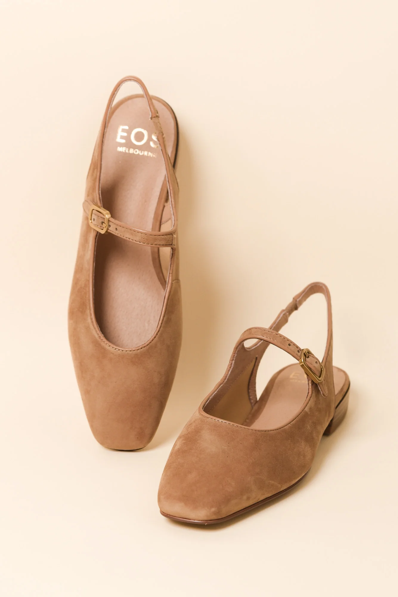 Sophina Camel Suede Slingback Mule - Image 2