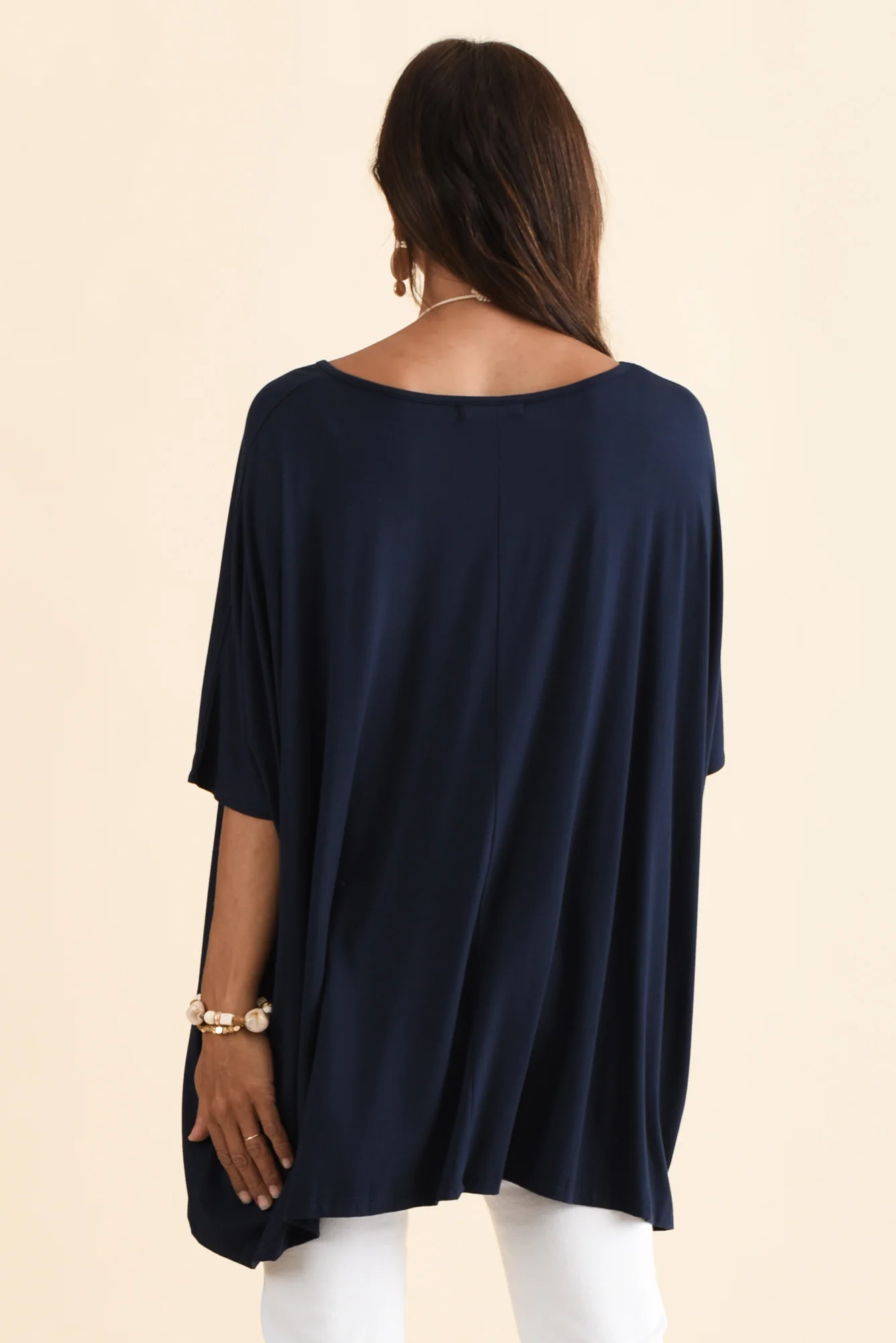 Sorronda Navy Bamboo Batwing Top - Image 5