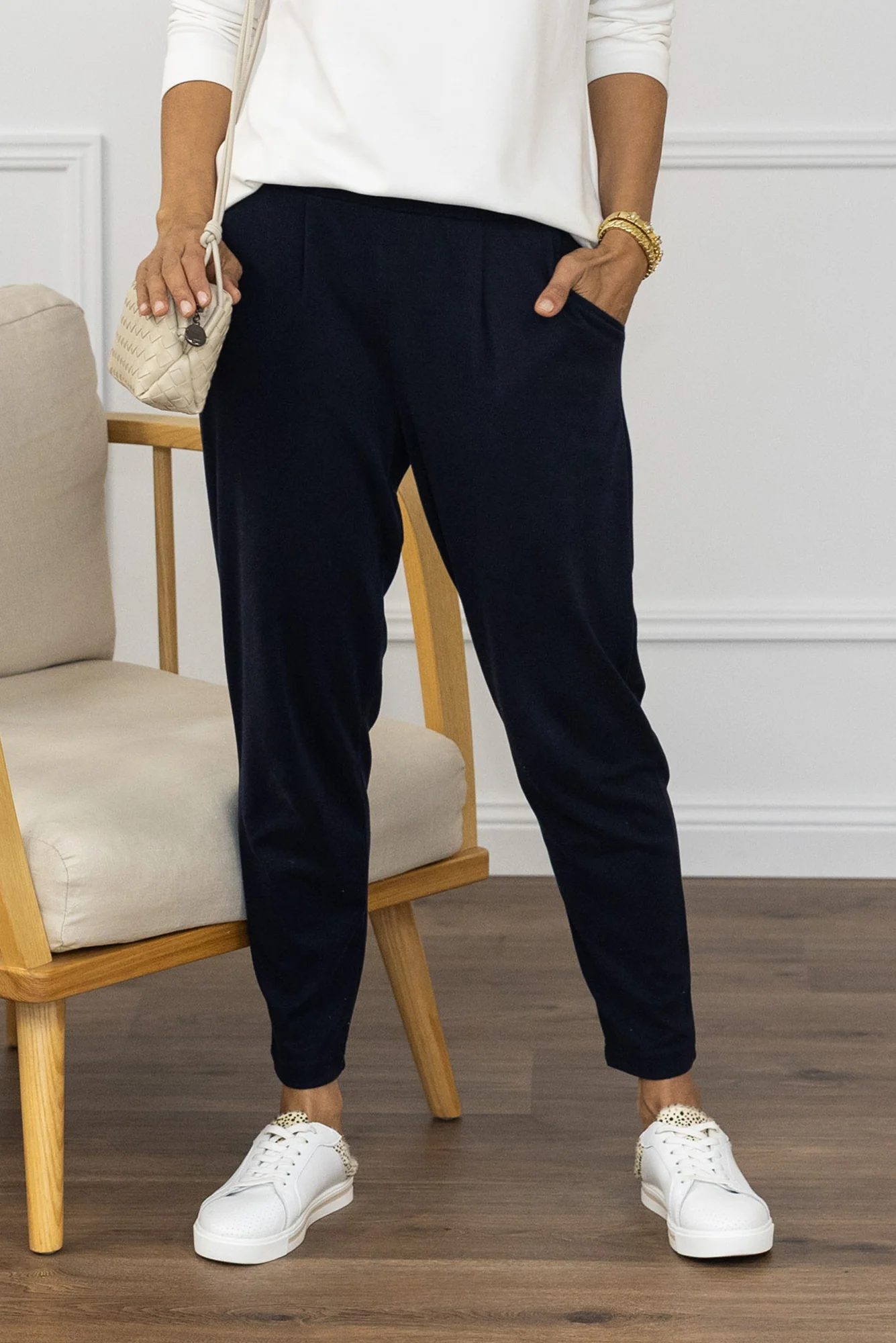 SuedeLuxe Navy Pocket Pants