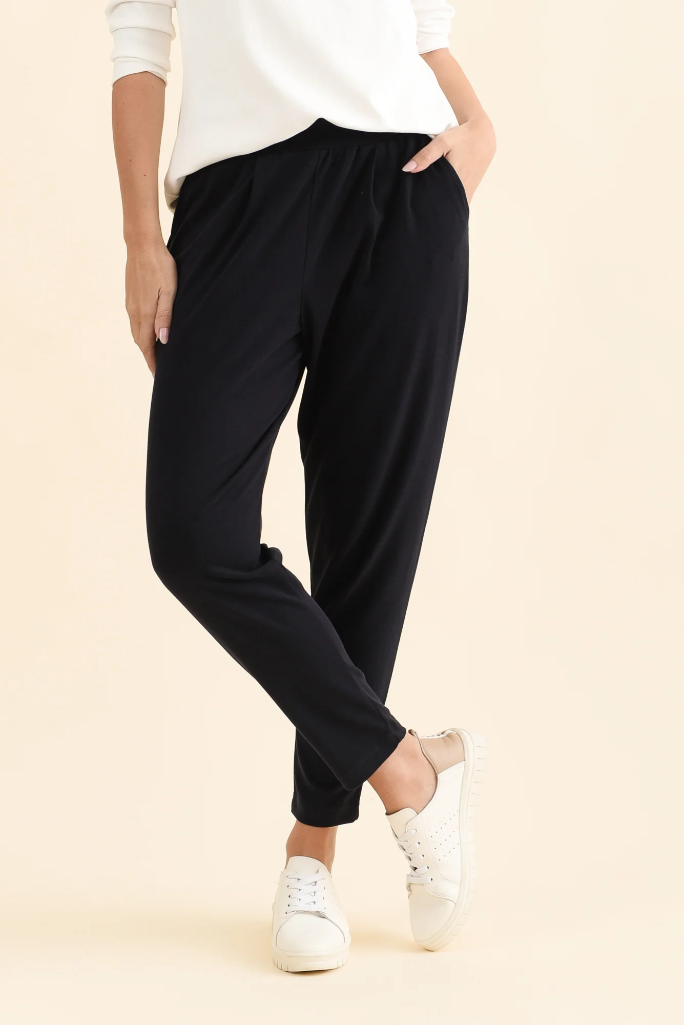 SuedeLuxe Navy Pocket Pants - Image 2