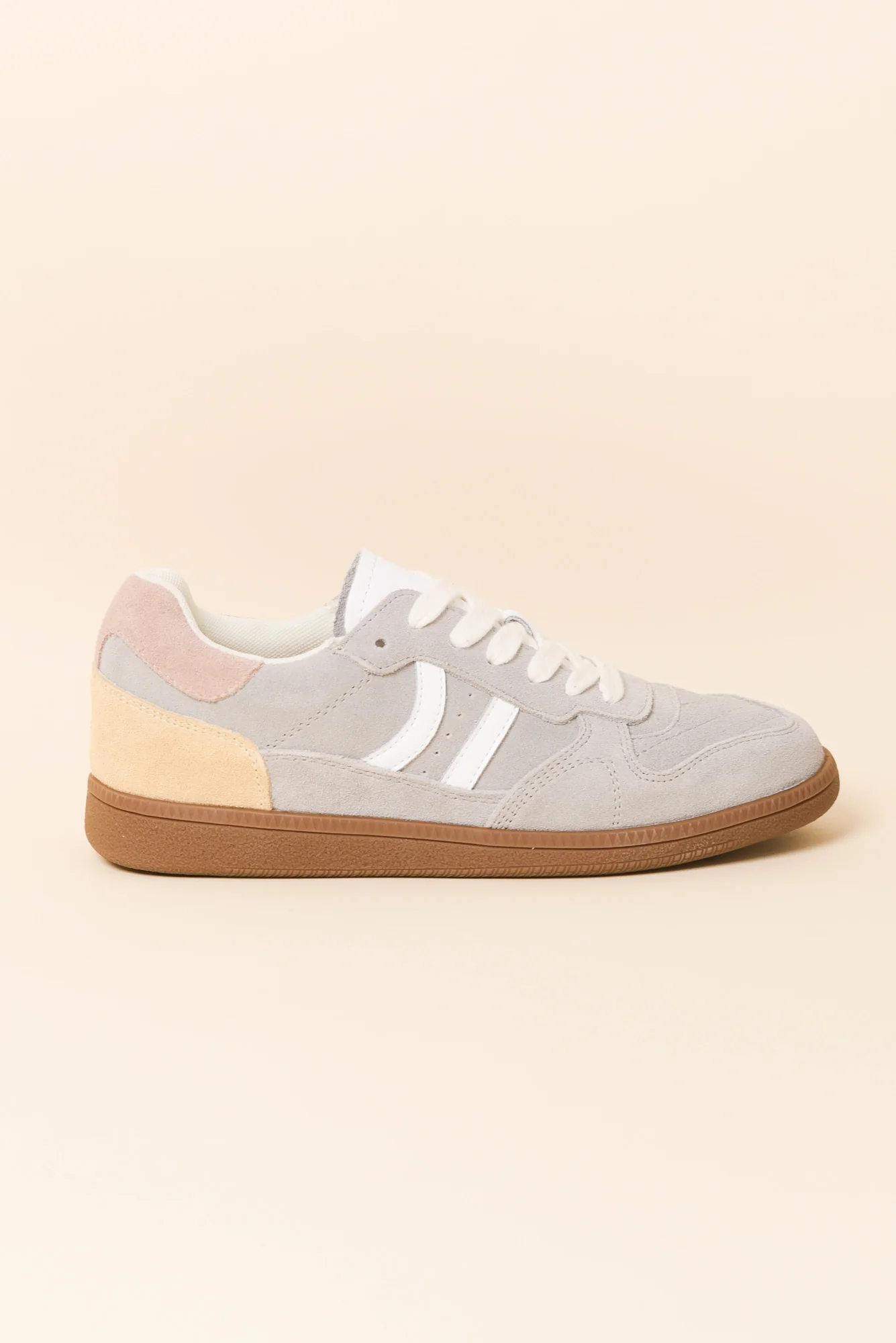 Sunny Grey Contrast Suede Sneaker