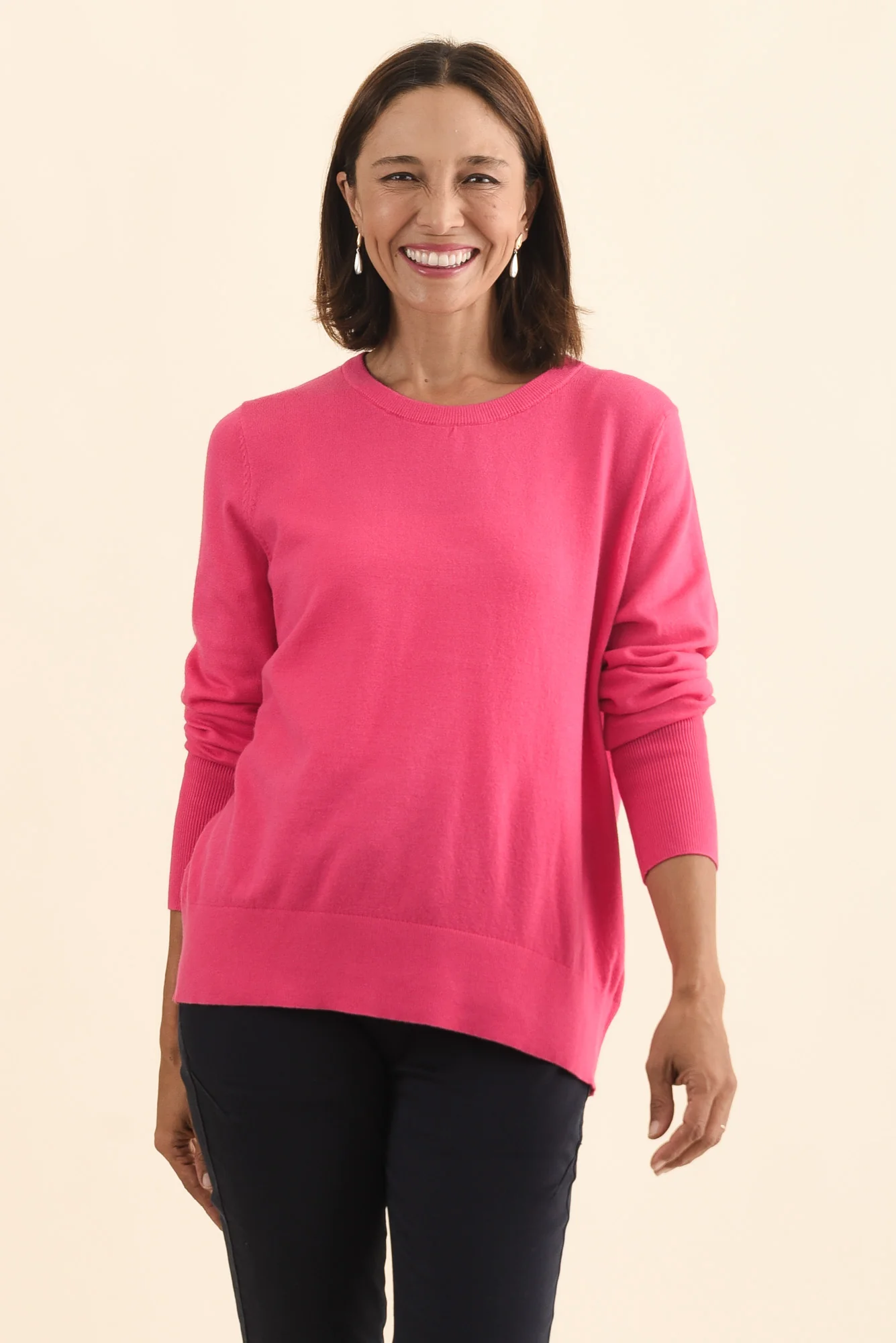 Sunny Pink Long Sleeve Knit Top