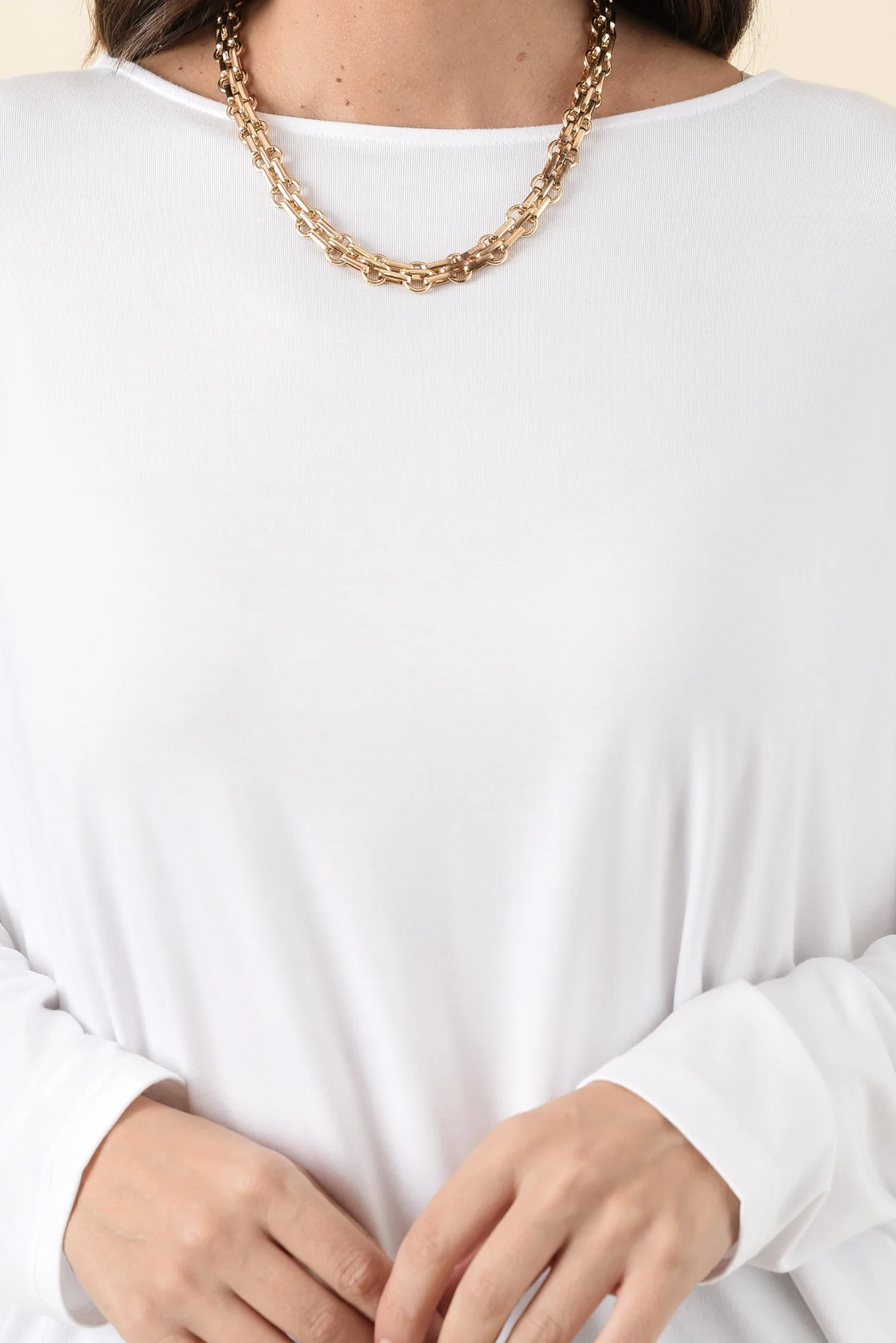 Susie White Asymmetrical Bamboo Top - Image 5