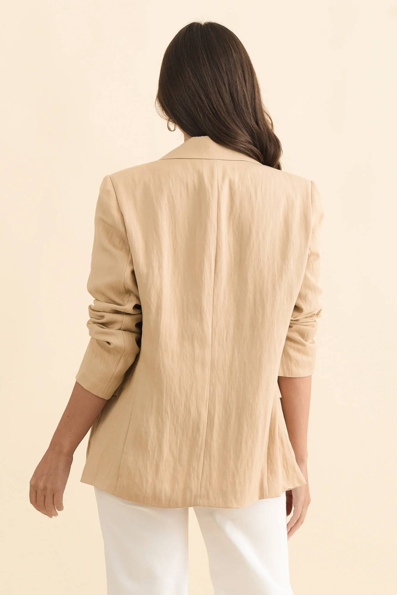 Sutton Beige Collared Blazer - Image 4
