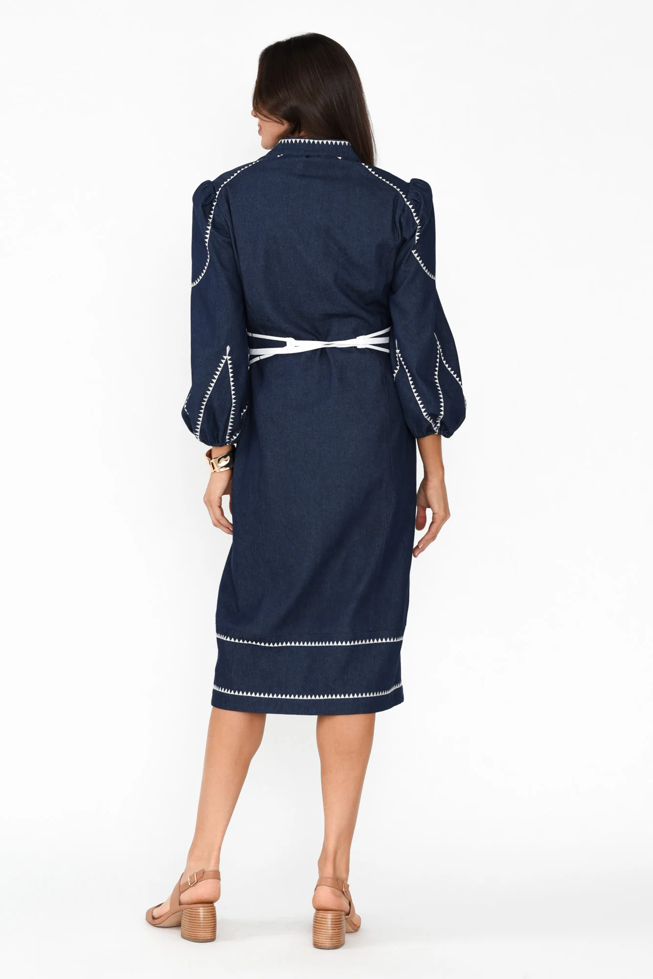 Swanson Dark Denim Cotton Dress - Image 5