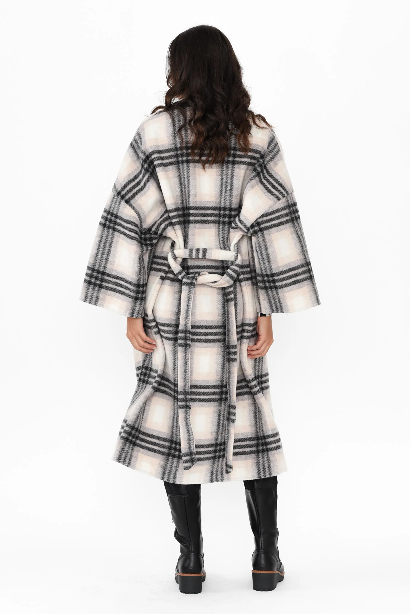 Sway Black Check Tie Coat - Image 5
