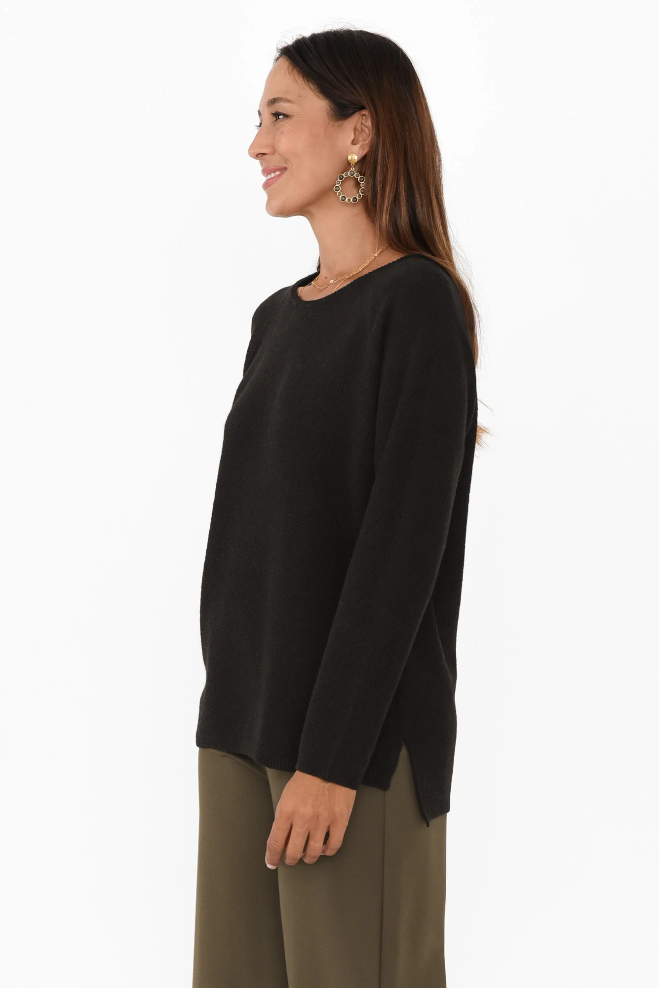 Sylvie Black Knit Jumper - Image 4