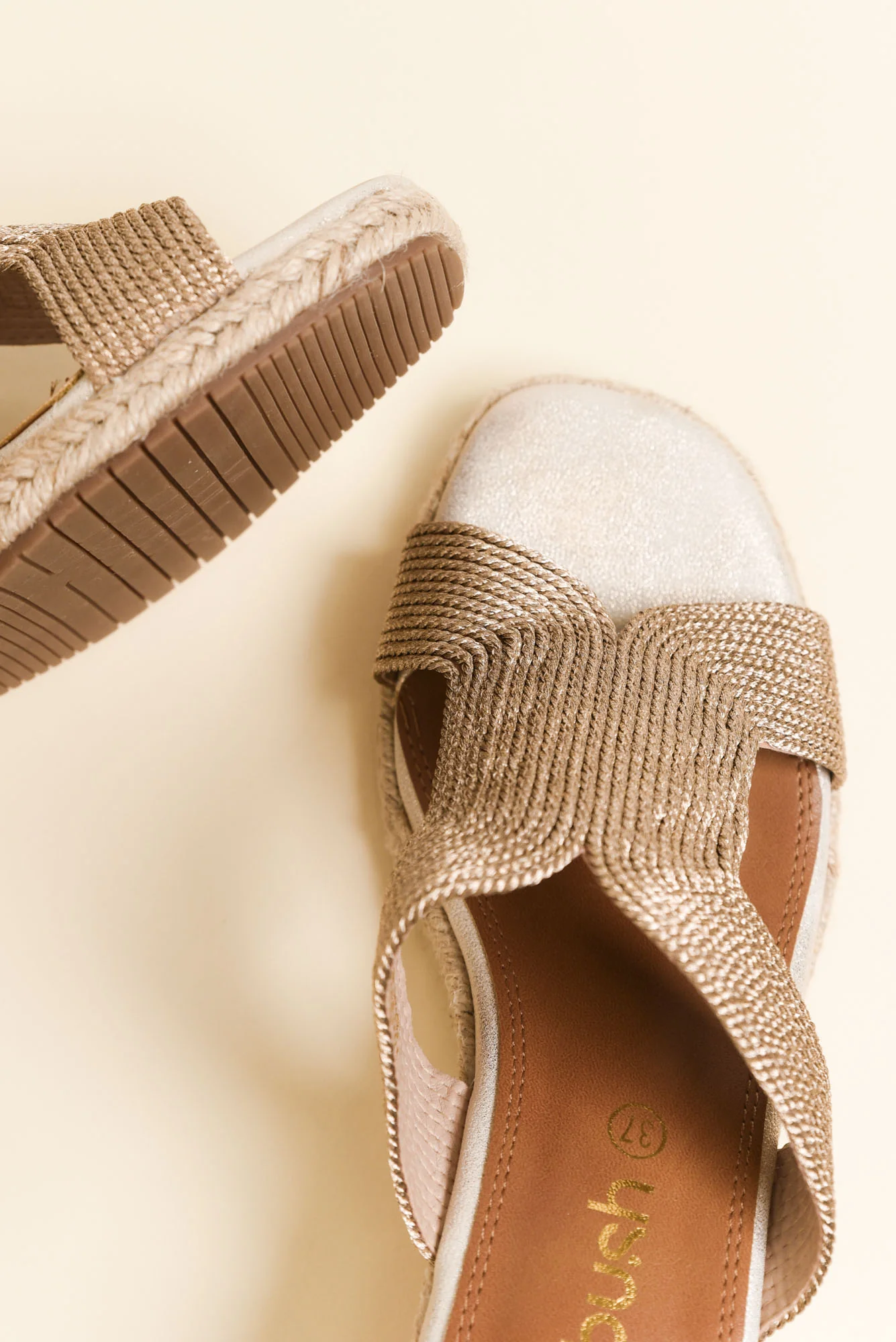 Talent Rose Gold Espadrille Wedge - Image 3