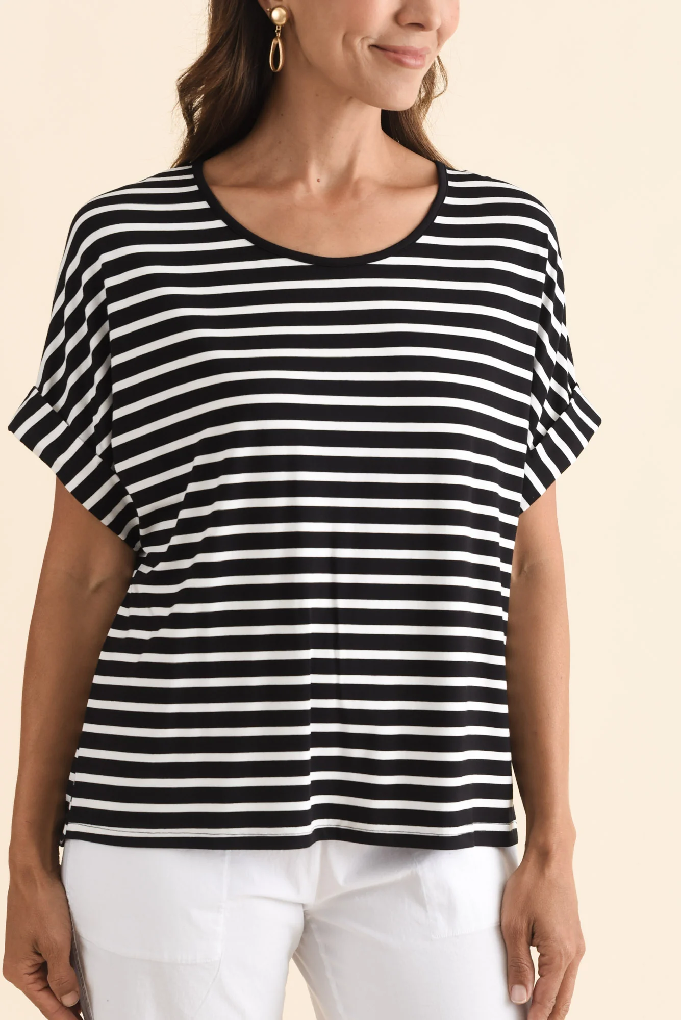 Talullah Black Stripe Bamboo Top - Image 5