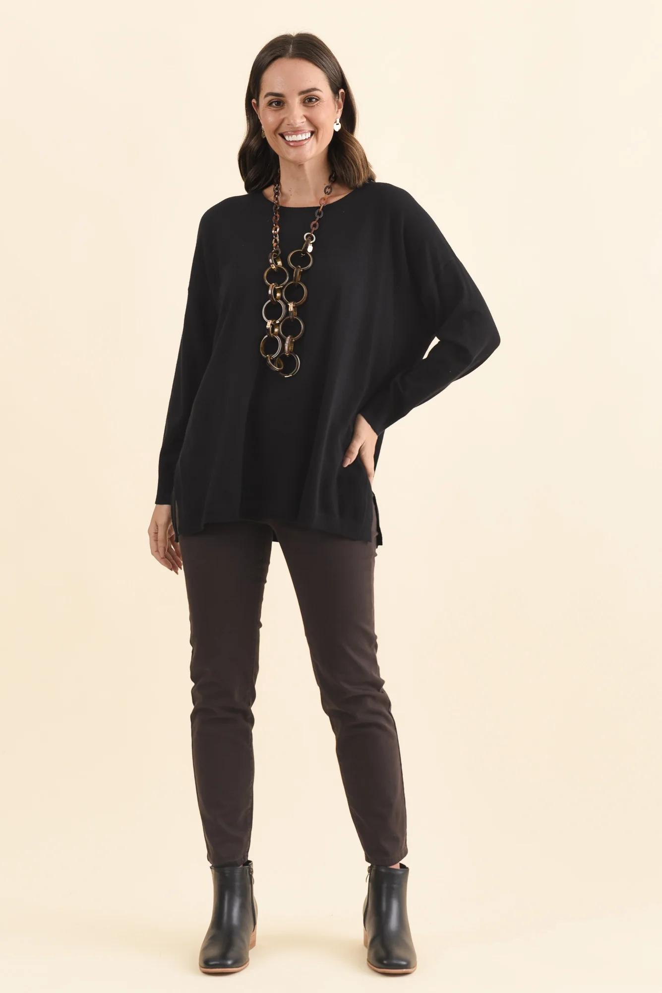 Tanner Black Knit Jumper - Image 2
