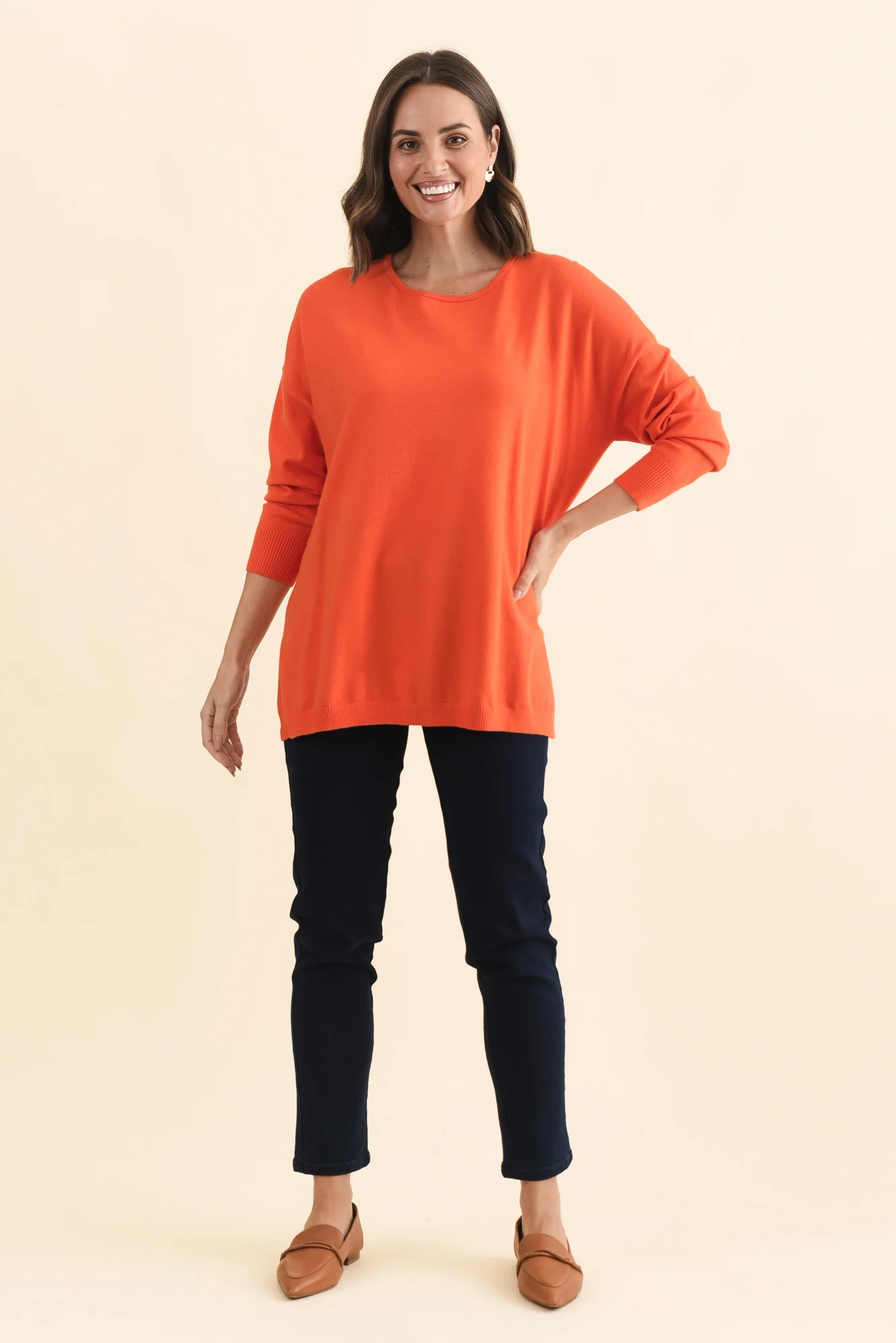 Tanner Orange Knit Jumper - Image 7
