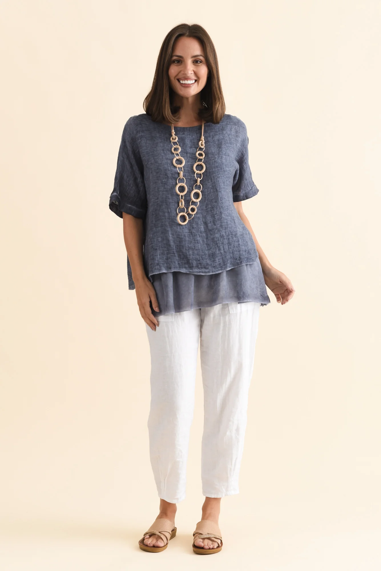 Tatum White Linen Pants - Image 8