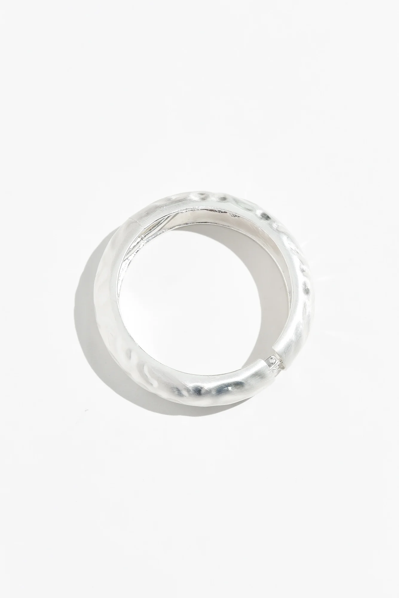 Teagan Silver Hinge Bangle - Image 2