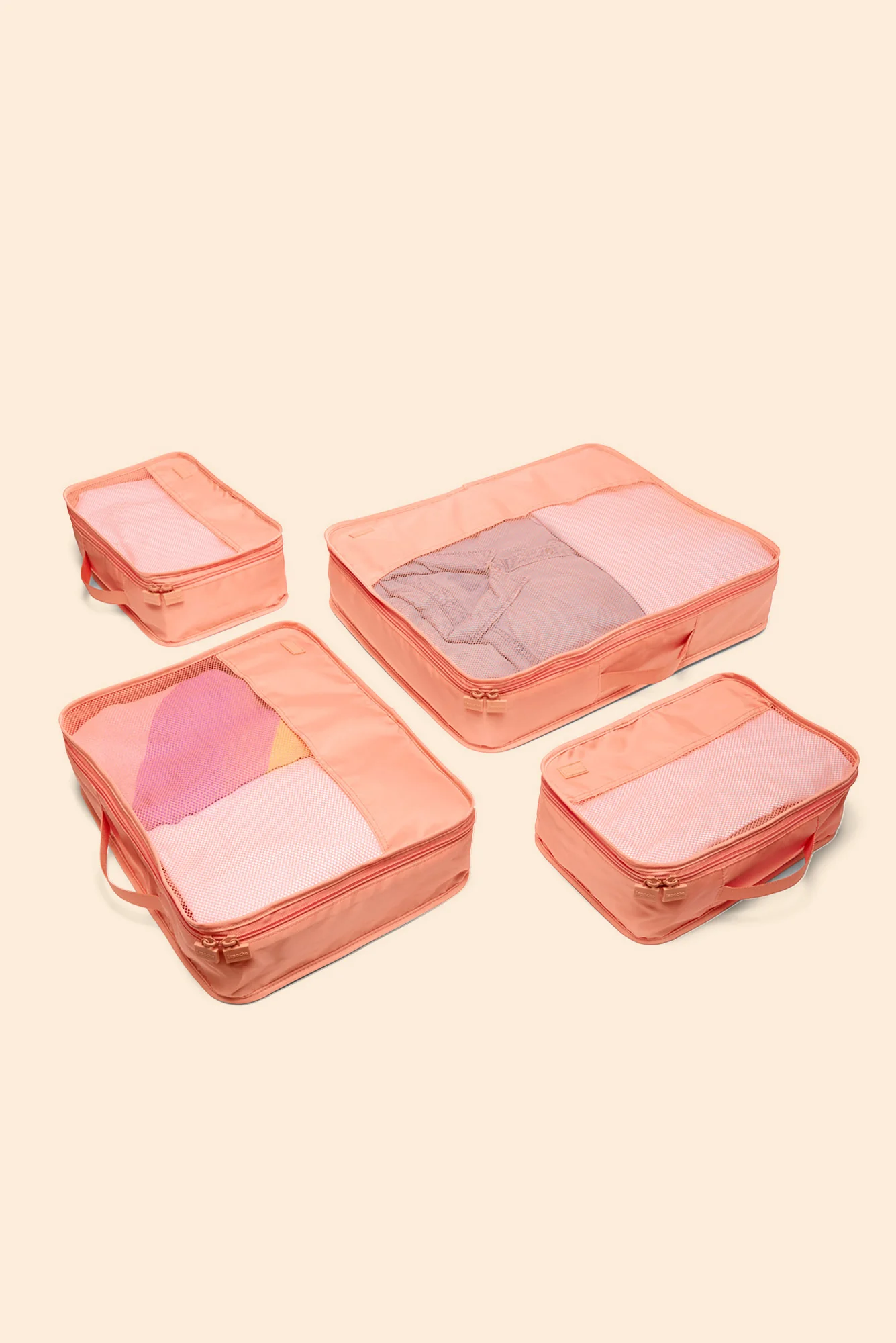 Tessa Apricot Packing Cube 4 Pack