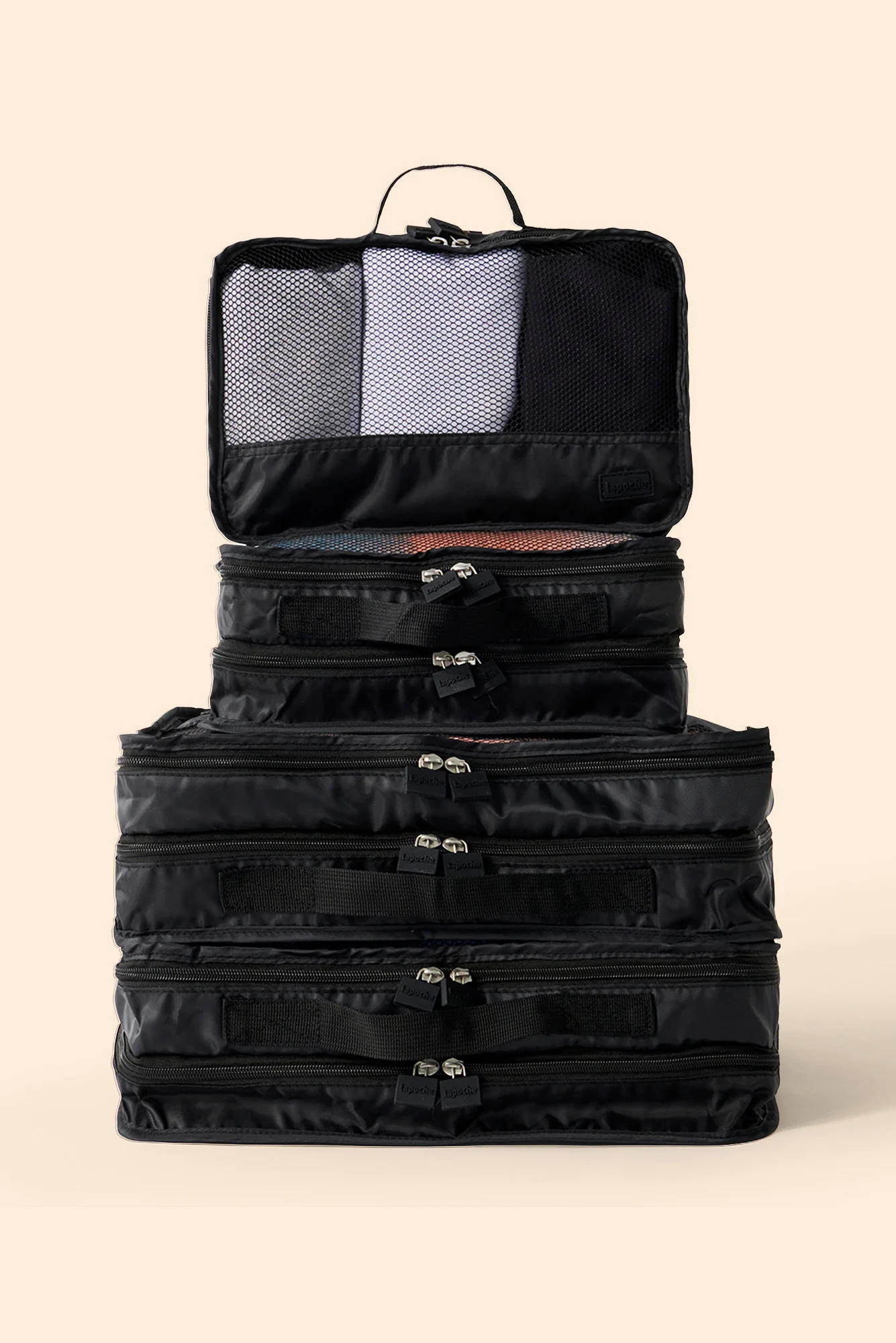 Tessa Black Packing Cube 4 Pack - Image 3